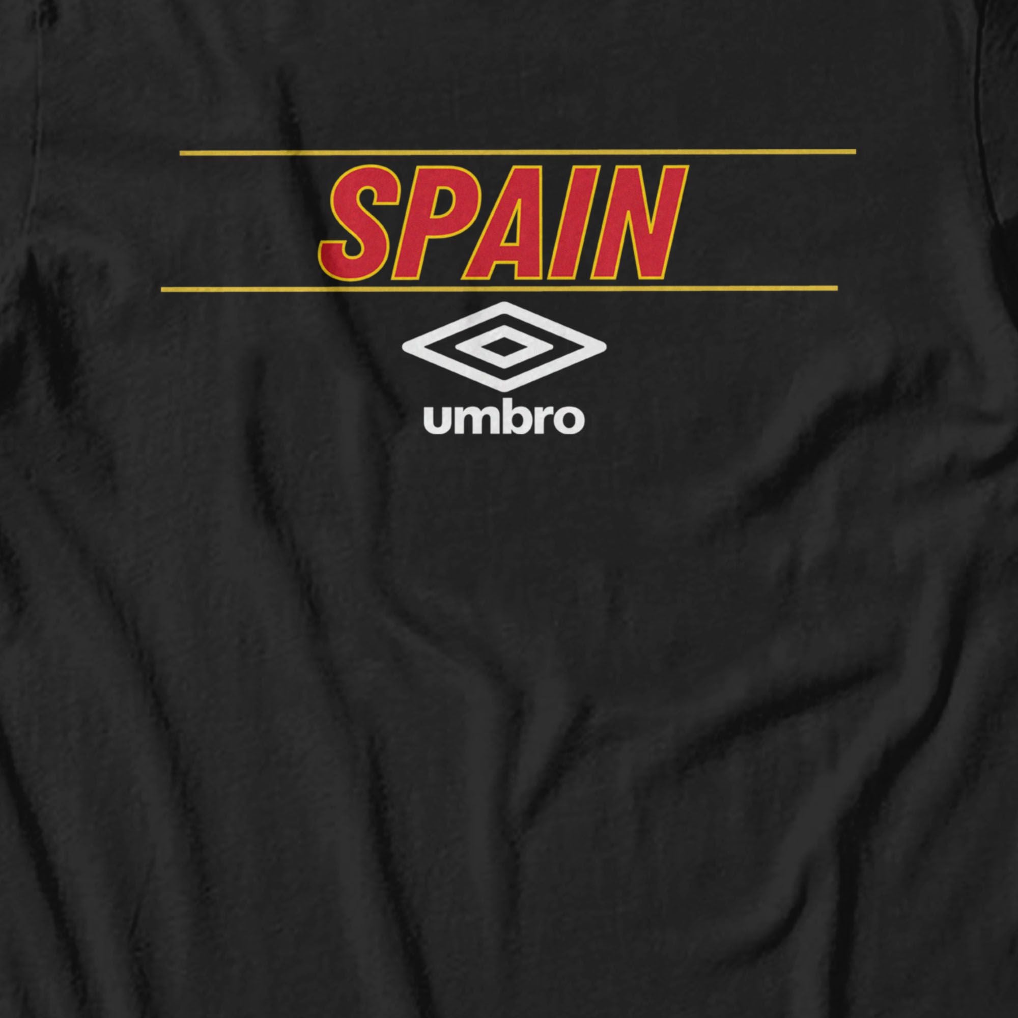 Umbro Adult Spain Global Soccer Front & Back T-Shirt Black
