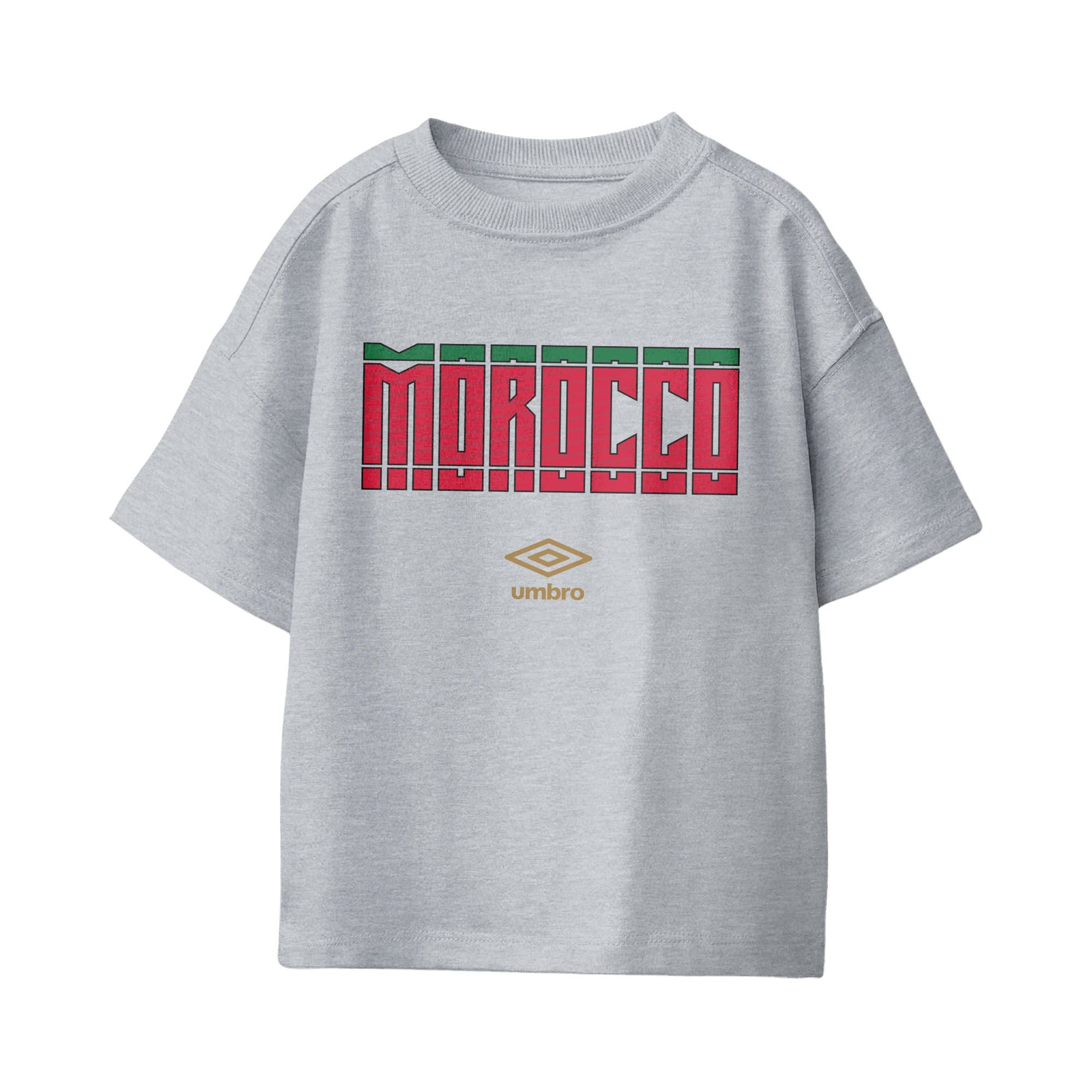 Umbro Morocco Stacked Soccer T-Shirt Sport Grey