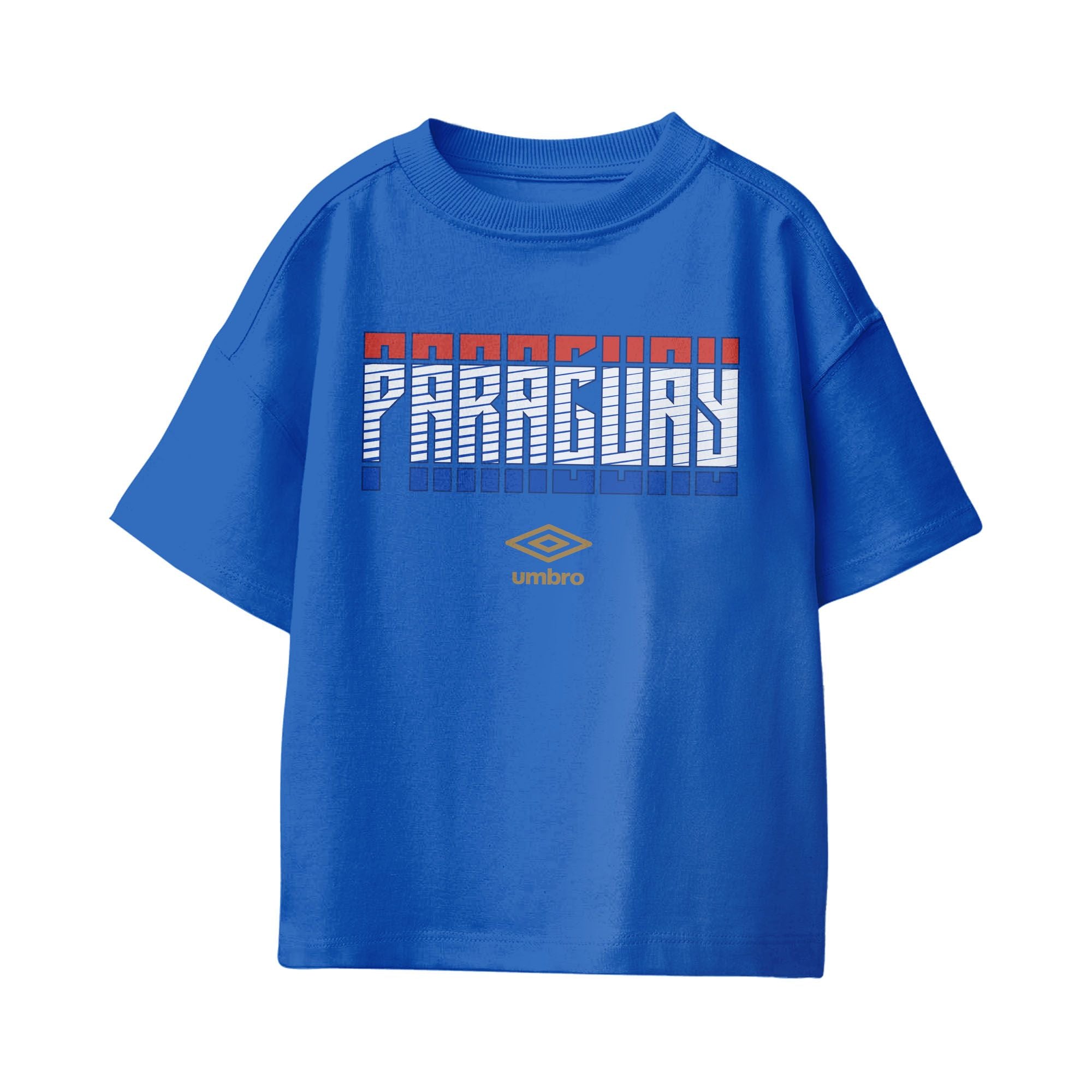 Umbro Kids Unisex Paraguay Stacked Soccer T-Shirt Royal