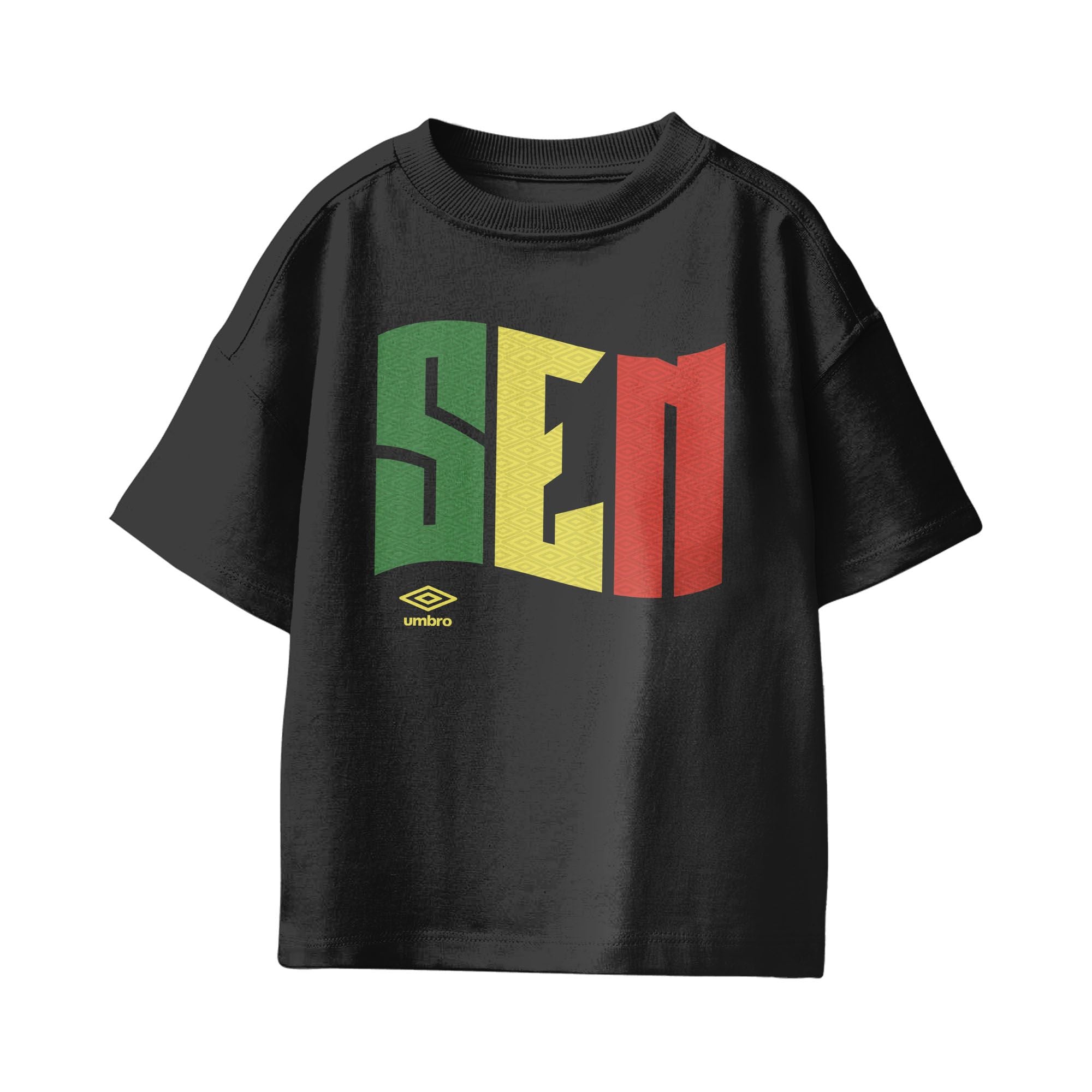Umbro Kids Senegal Wavy Logo T-Shirt Black