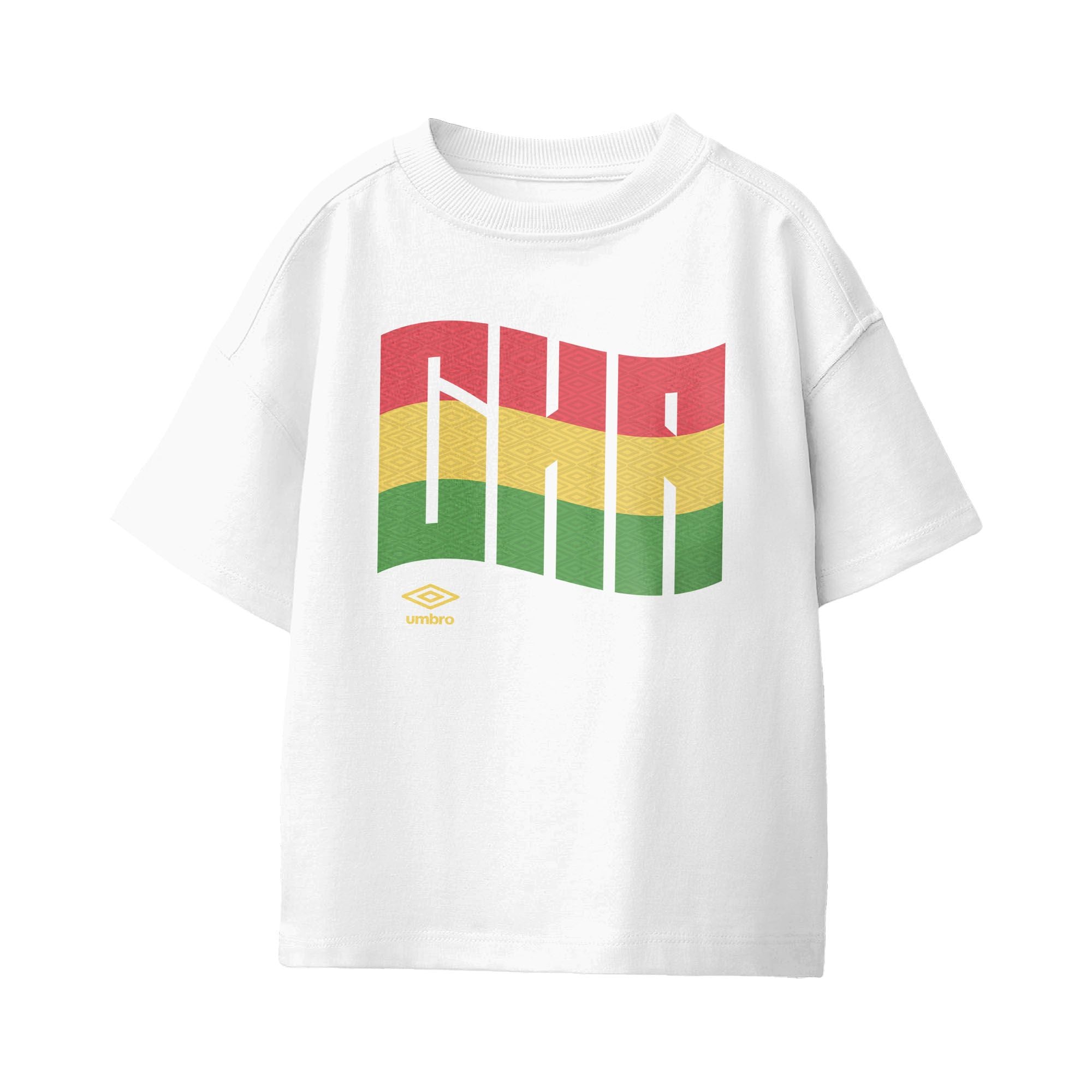 Umbro Kids Unisex Ghana Wavy Logo T-Shirt White