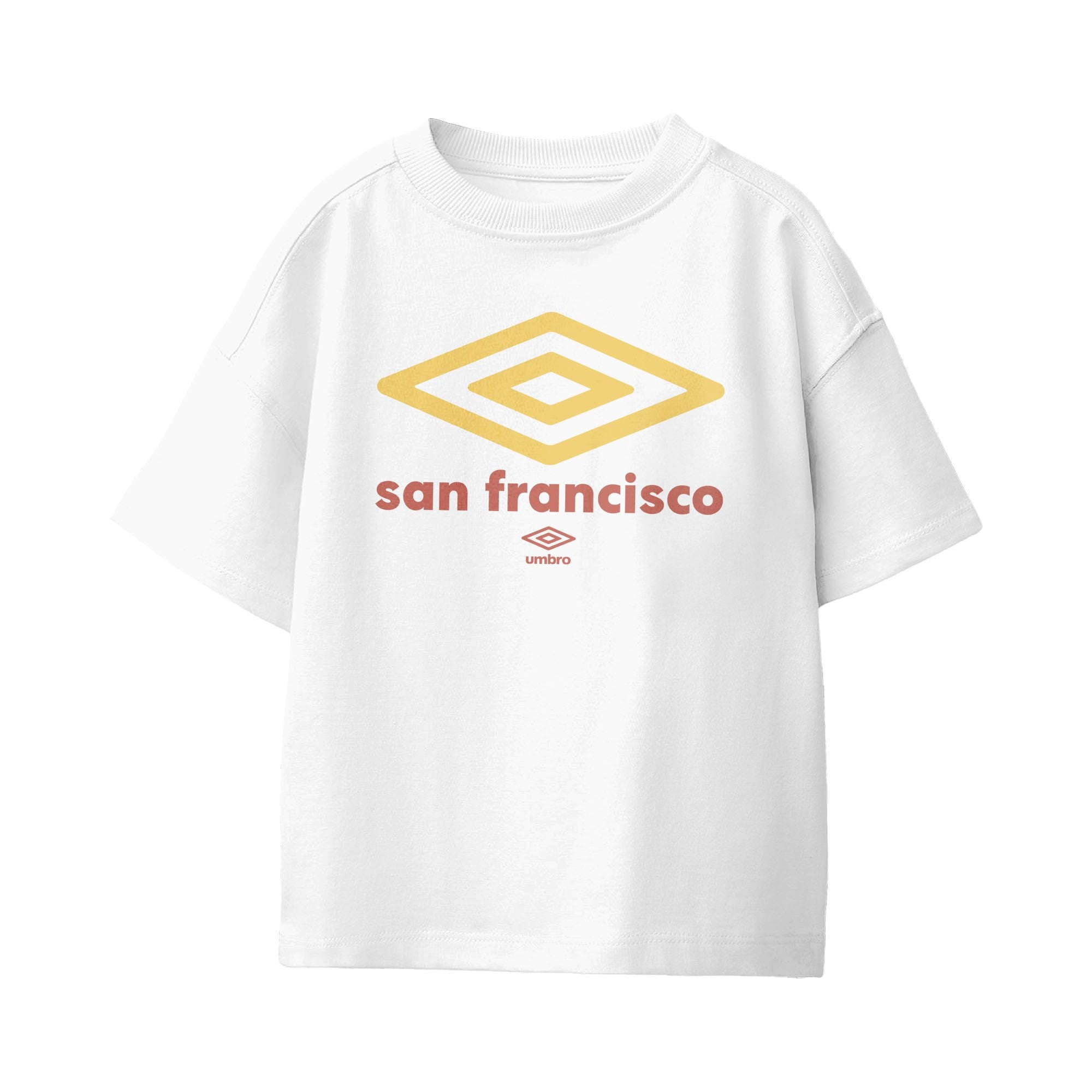 Umbro Kids Unisex San Francisco City Diamond Logo T-Shirt White