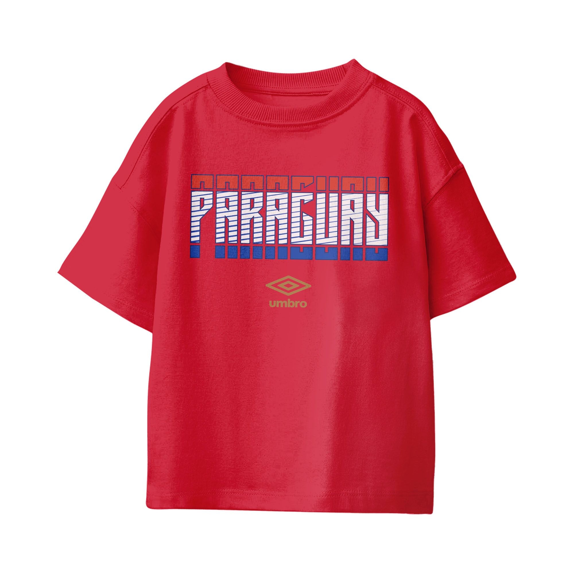 Umbro Paraguay Stacked Soccer T-Shirt Red