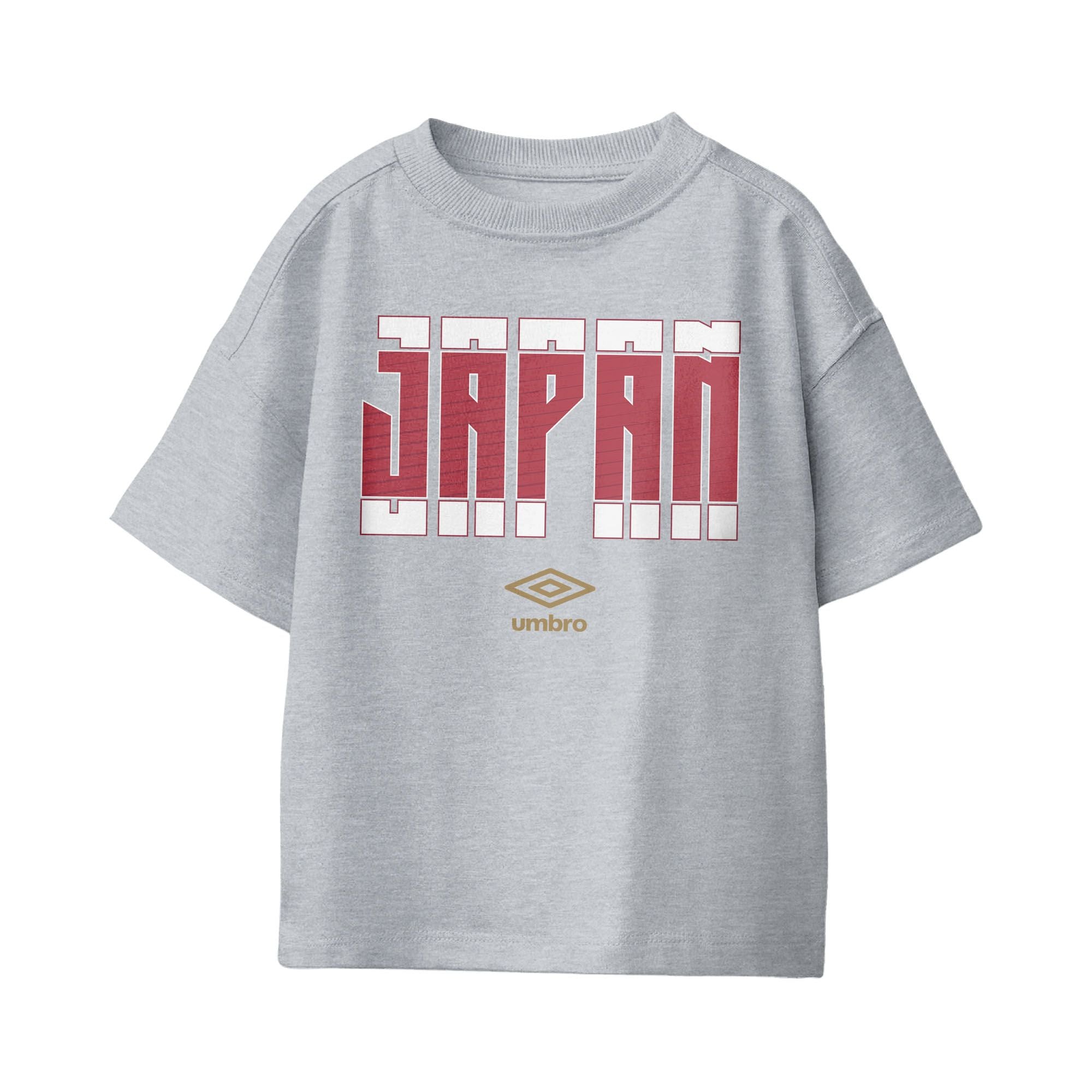 Umbro Kids Unisex Japan Stacked Soccer T-Shirt Sport Grey