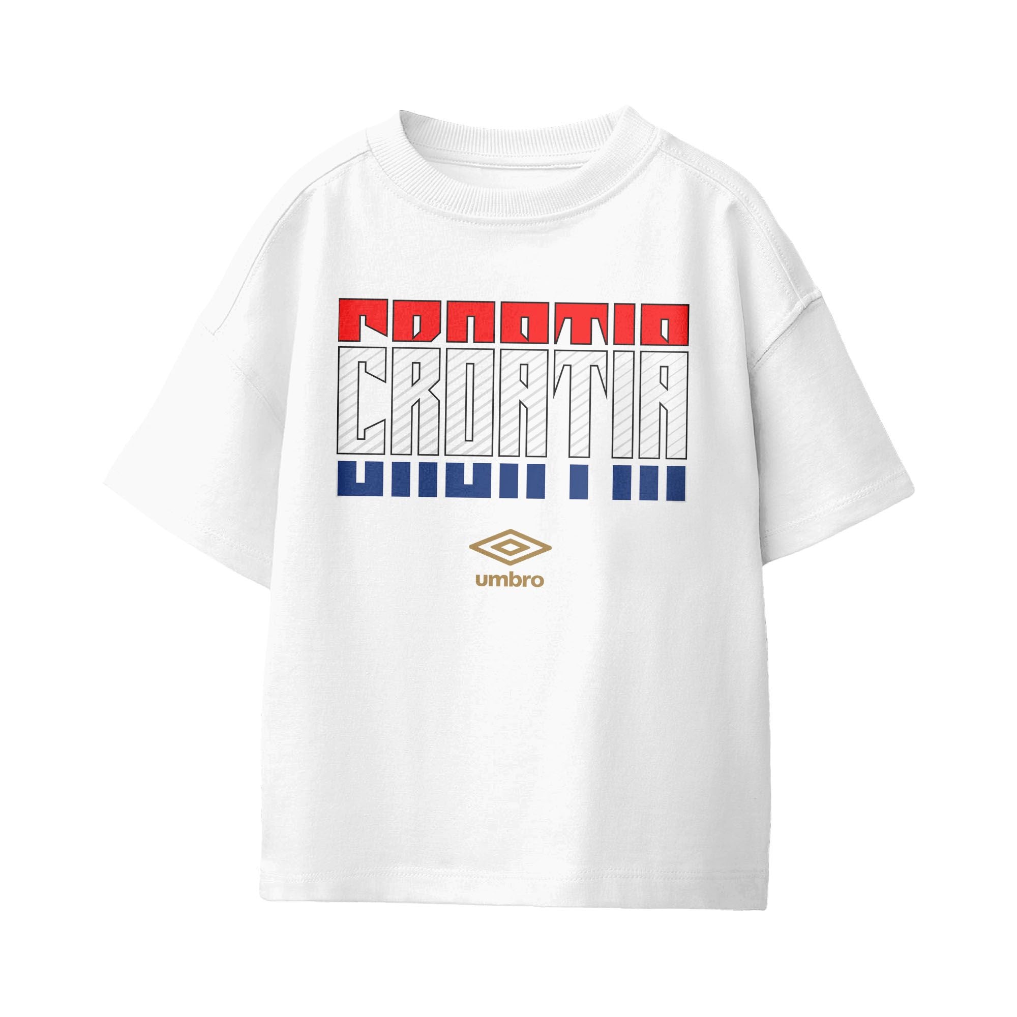 Umbro Croatia Stacked Soccer T-Shirt White
