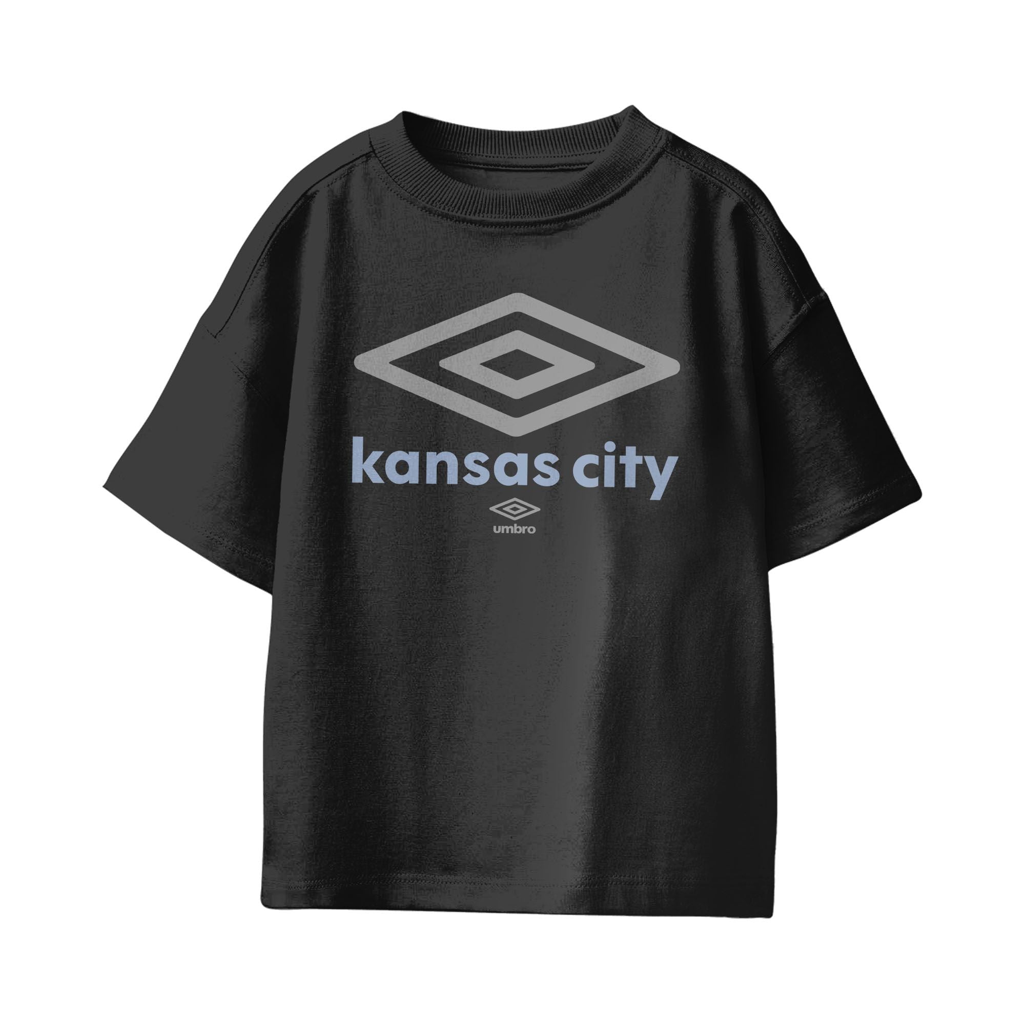 Umbro Kids Unisex Kansas City Diamond Logo T-Shirt Black