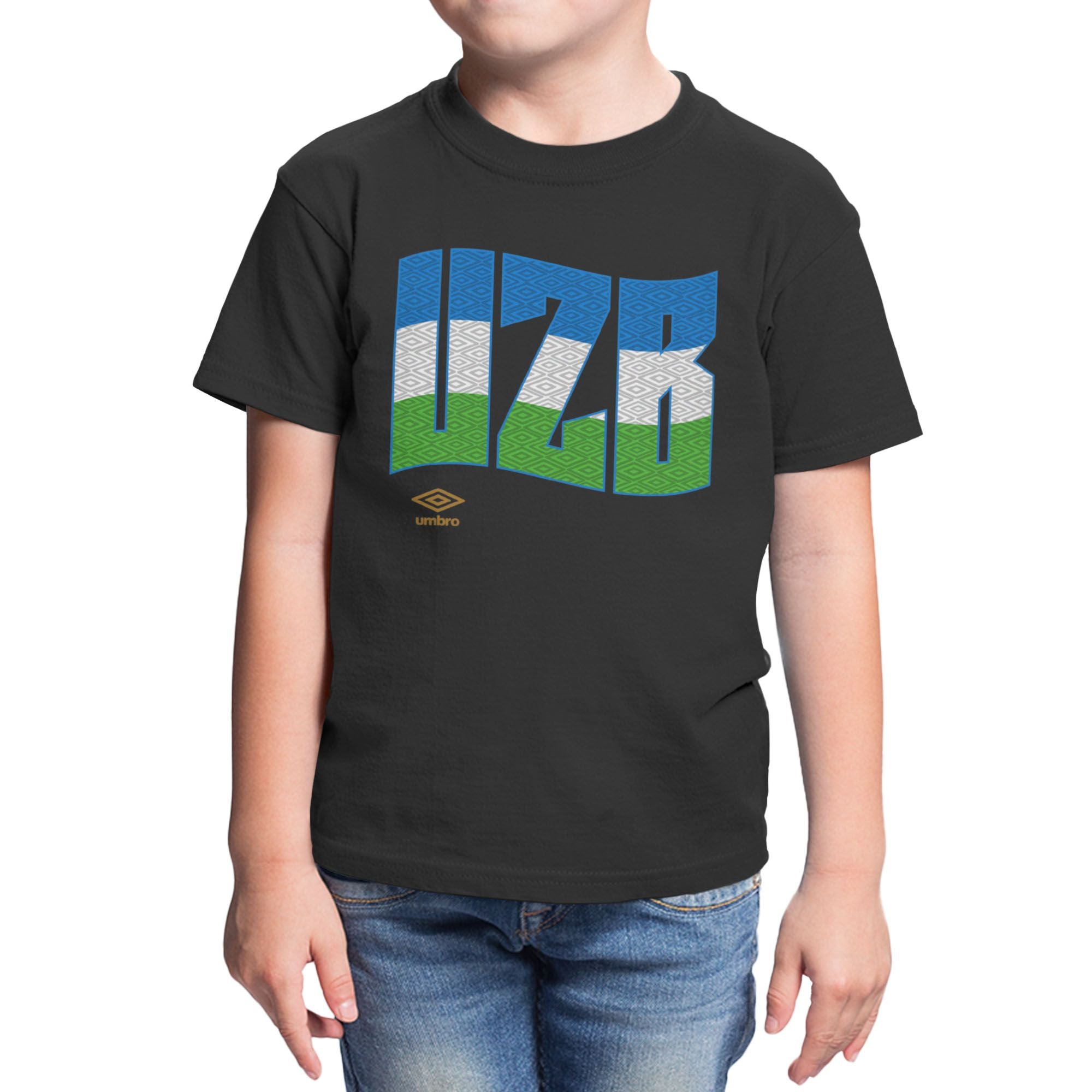 Umbro Kids Uzbekistan Wavy Logo T-Shirt