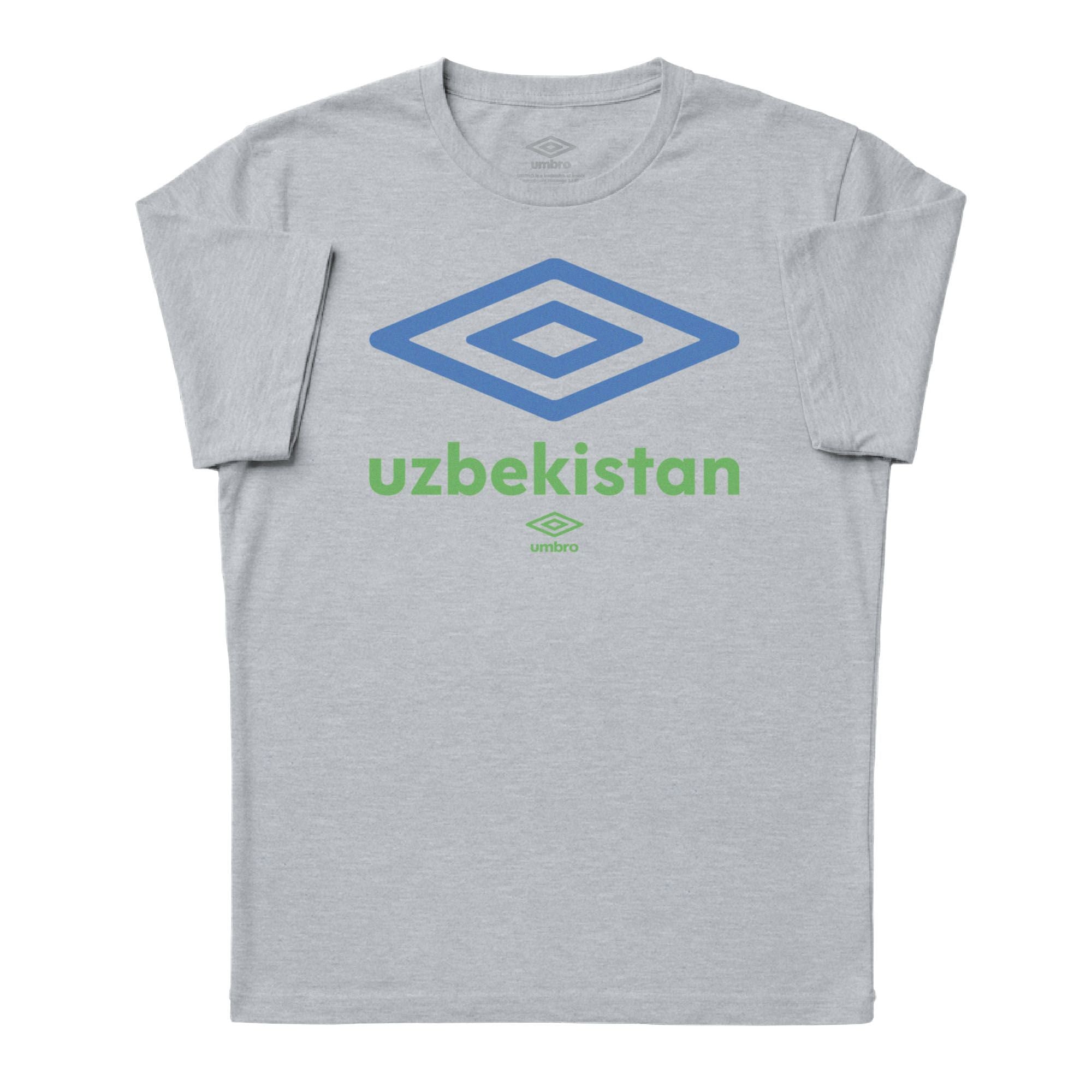 Umbro Adult Unisex Uzbekistan Diamond Logo T-Shirt Sport Grey