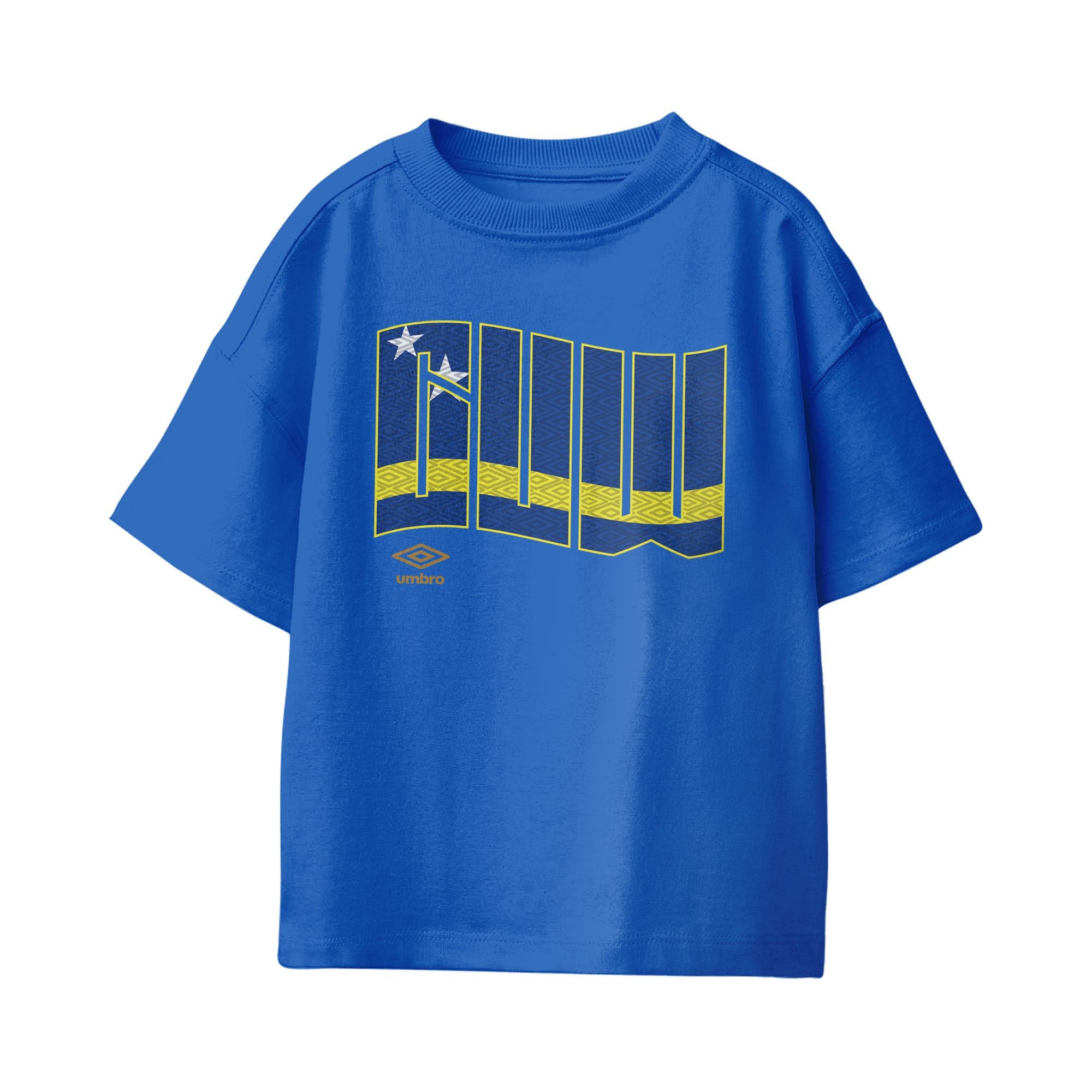 Umbro Kids Unisex Curaçao Wavy Logo T-Shirt Royal