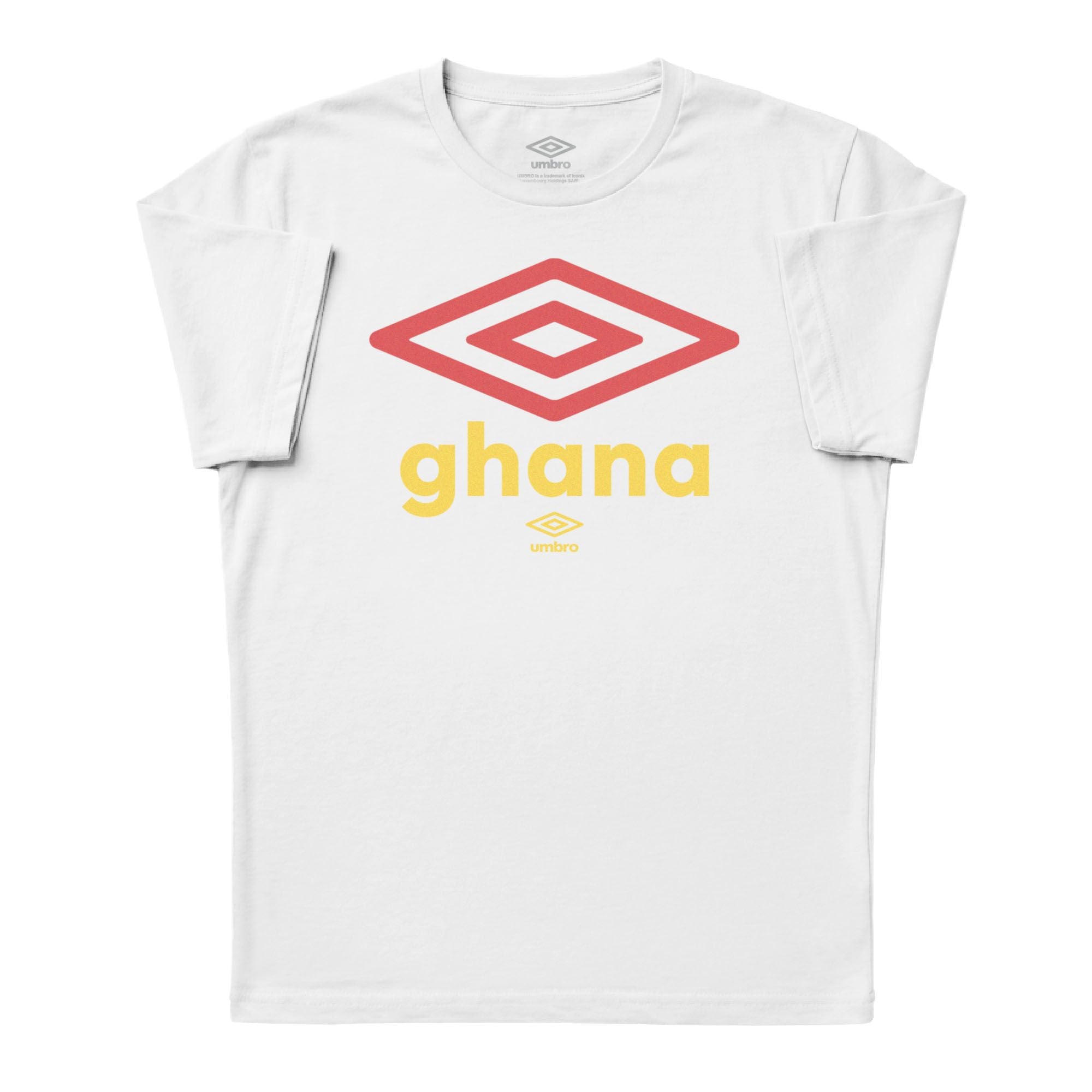 Umbro Adult Unisex Ghana Diamond Logo T-Shirt White
