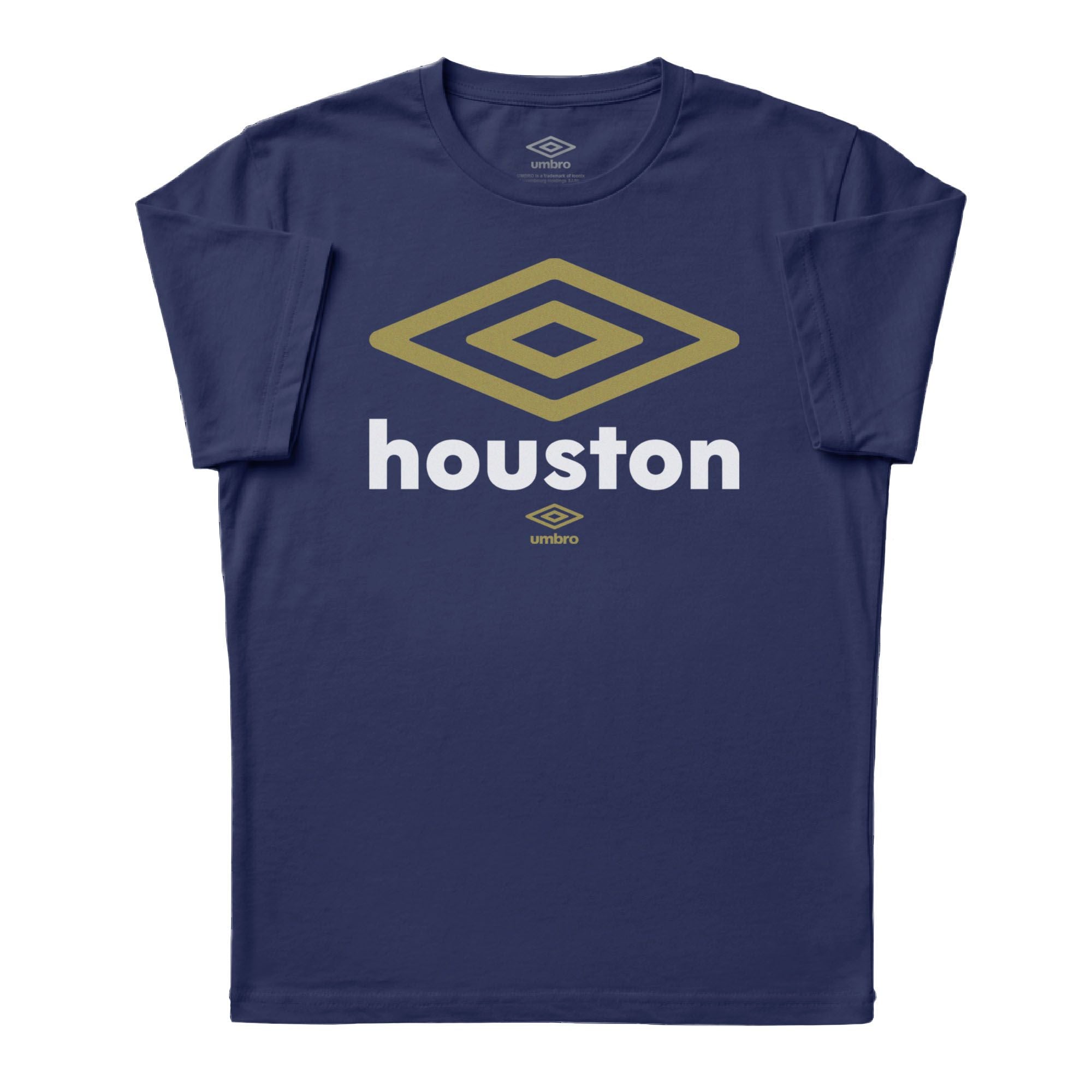Umbro Adult Houston City Diamond Logo T-Shirt Navy