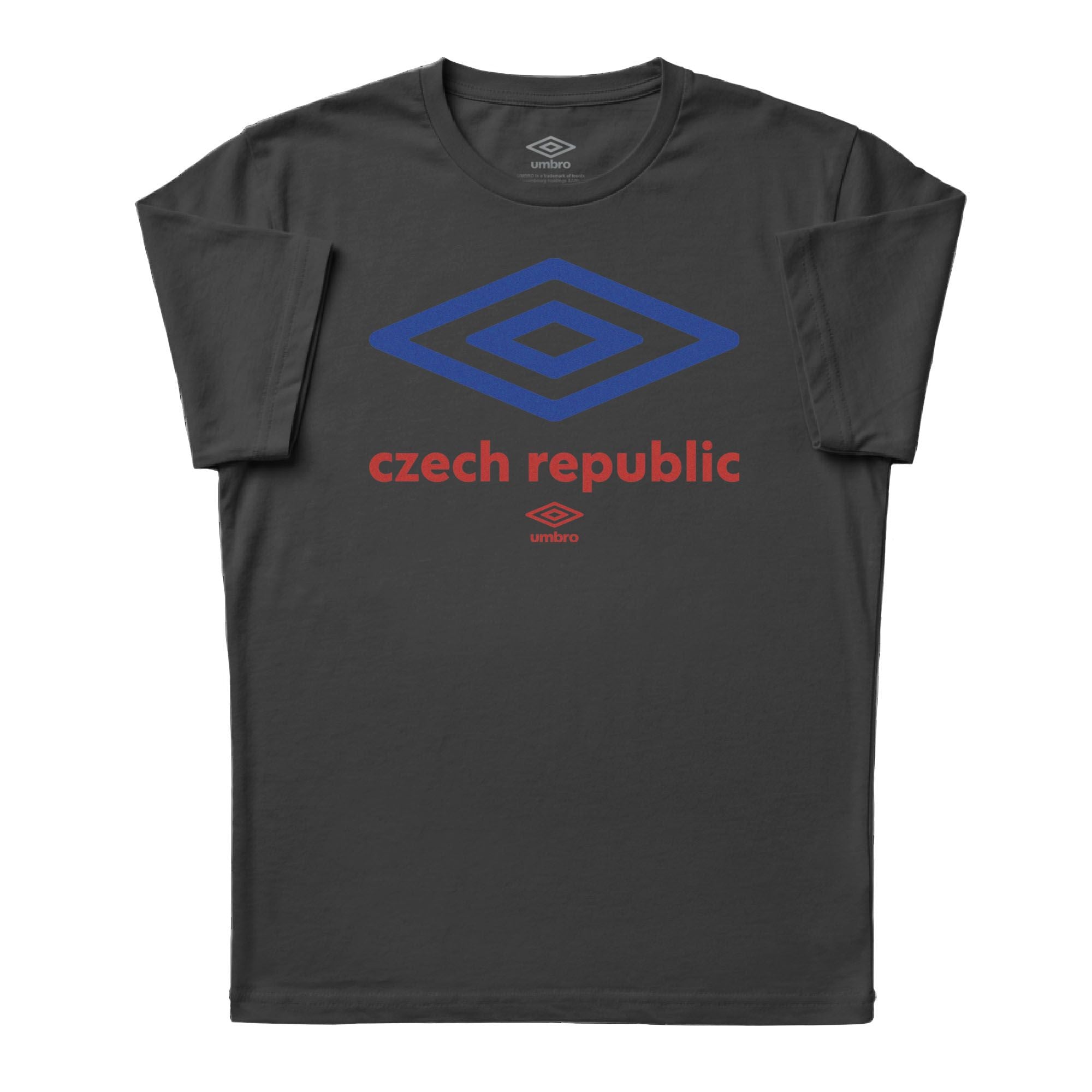 Umbro Adult Unisex Czech Republic Diamond Logo T-Shirt Black