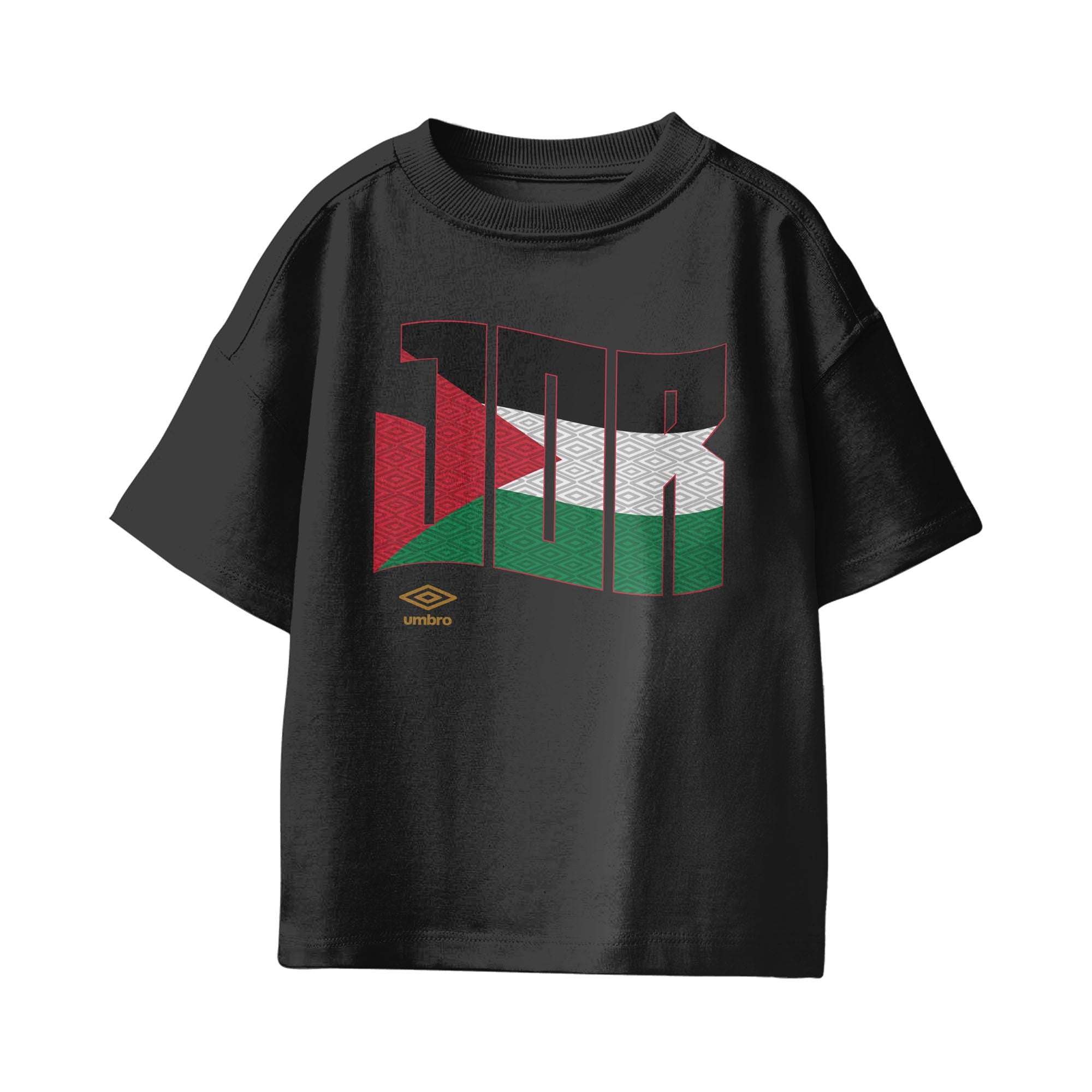 Umbro Kids Unisex Jordan Wavy Logo T-Shirt Black