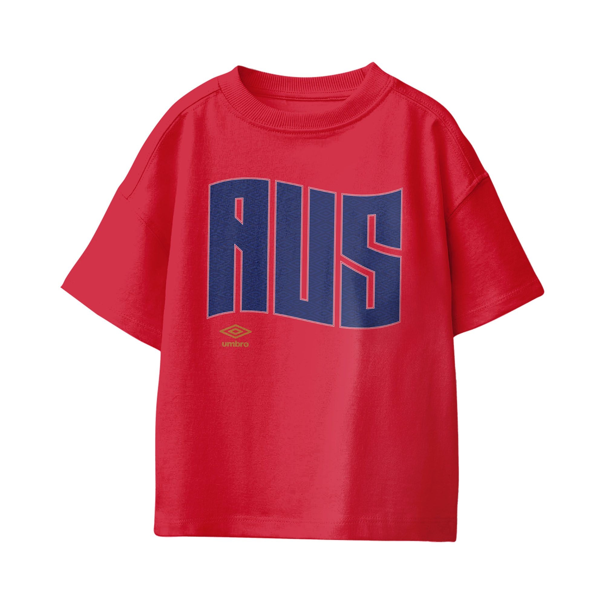 Umbro Kids Unisex Australia Wavy Logo T-Shirt Red