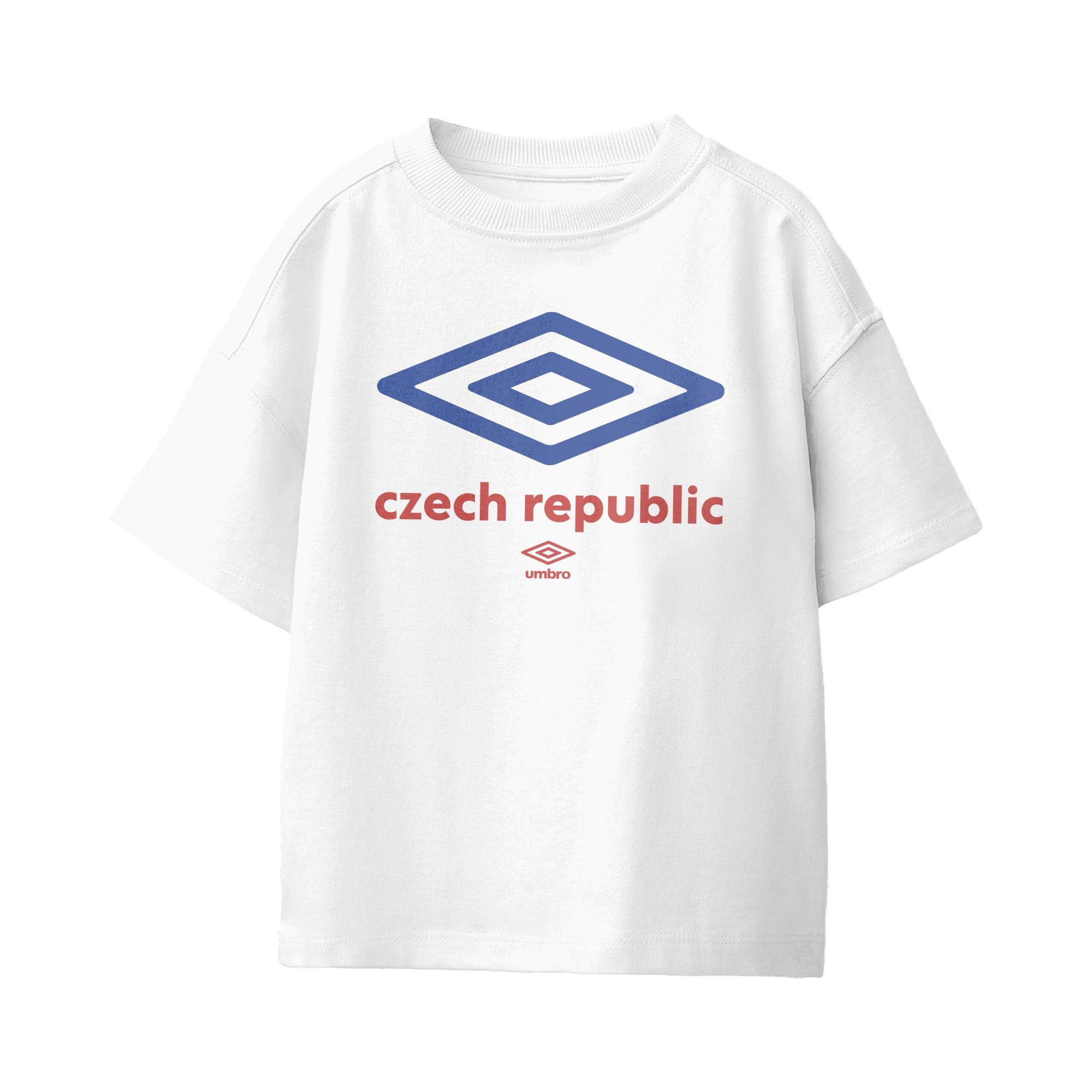 Umbro Kids Unisex Czech Republic Diamond Logo T-Shirt White