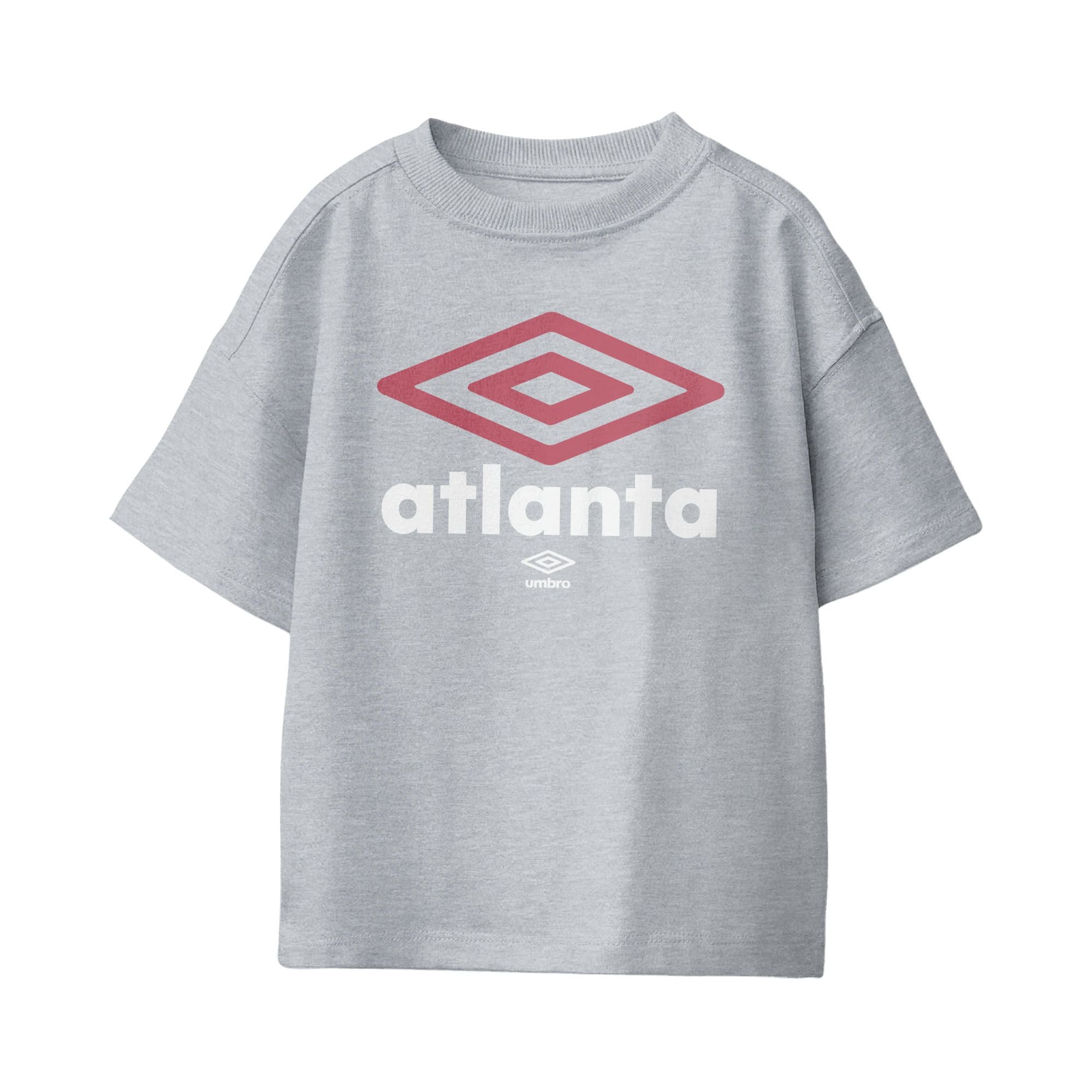 Umbro Kids Unisex Atlanta City Diamond Logo T-Shirt Sport Grey