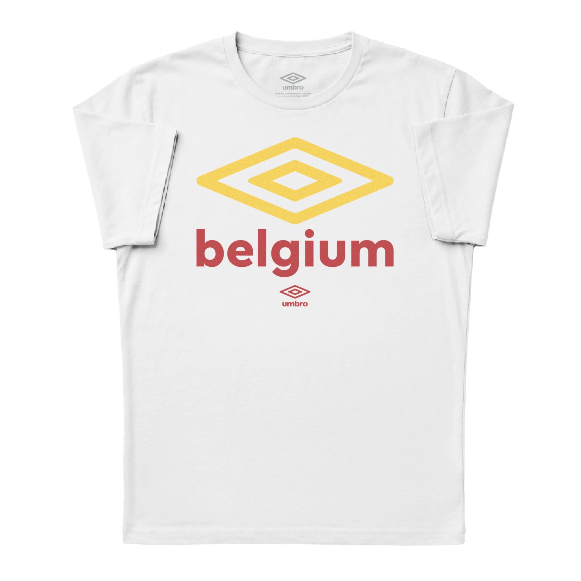 Umbro Adult Unisex Belgium Diamond Logo T-Shirt White