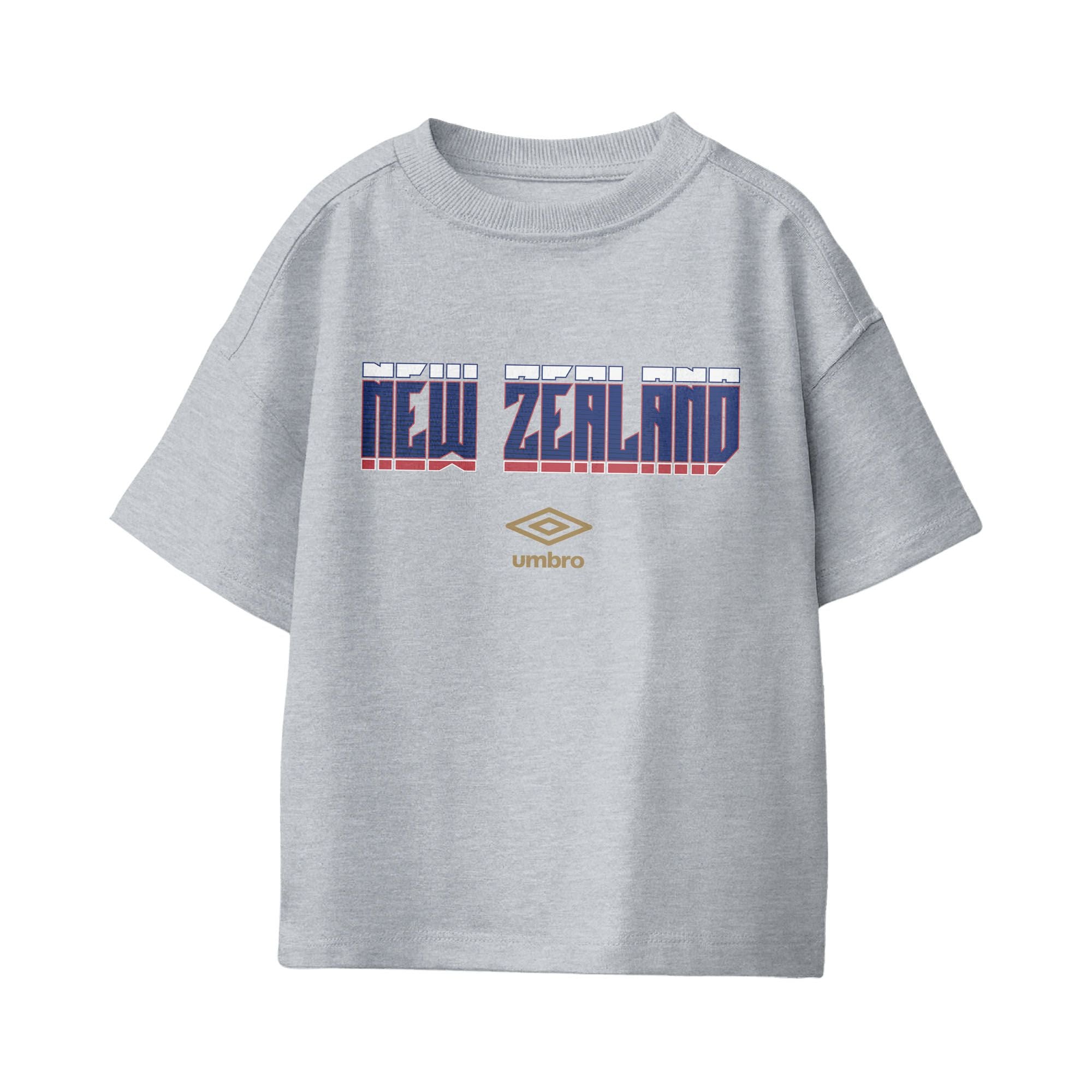 Umbro New Zealand Stacked Soccer T-Shirt Sport Grey