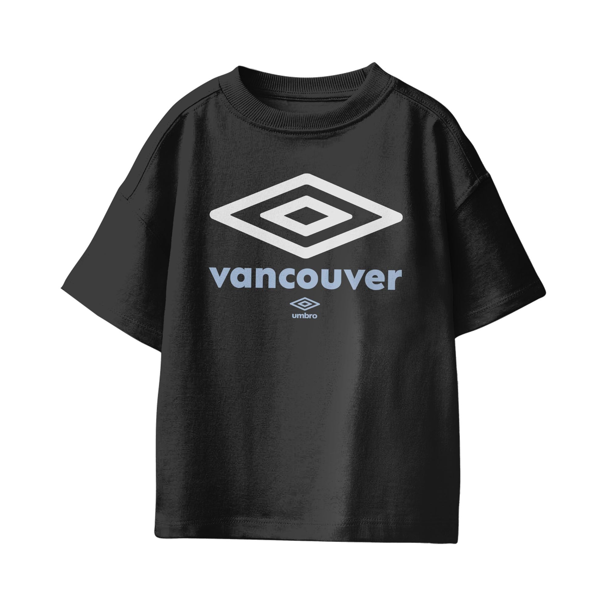 Umbro Kids Unisex Vancouver City Diamond Logo T-Shirt Black