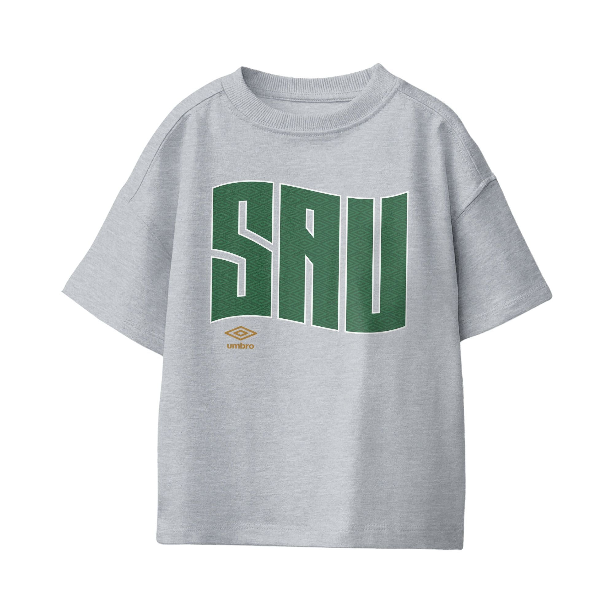 Umbro Kids Unisex Saudi Arabia Wavy Logo T-Shirt Sport Grey