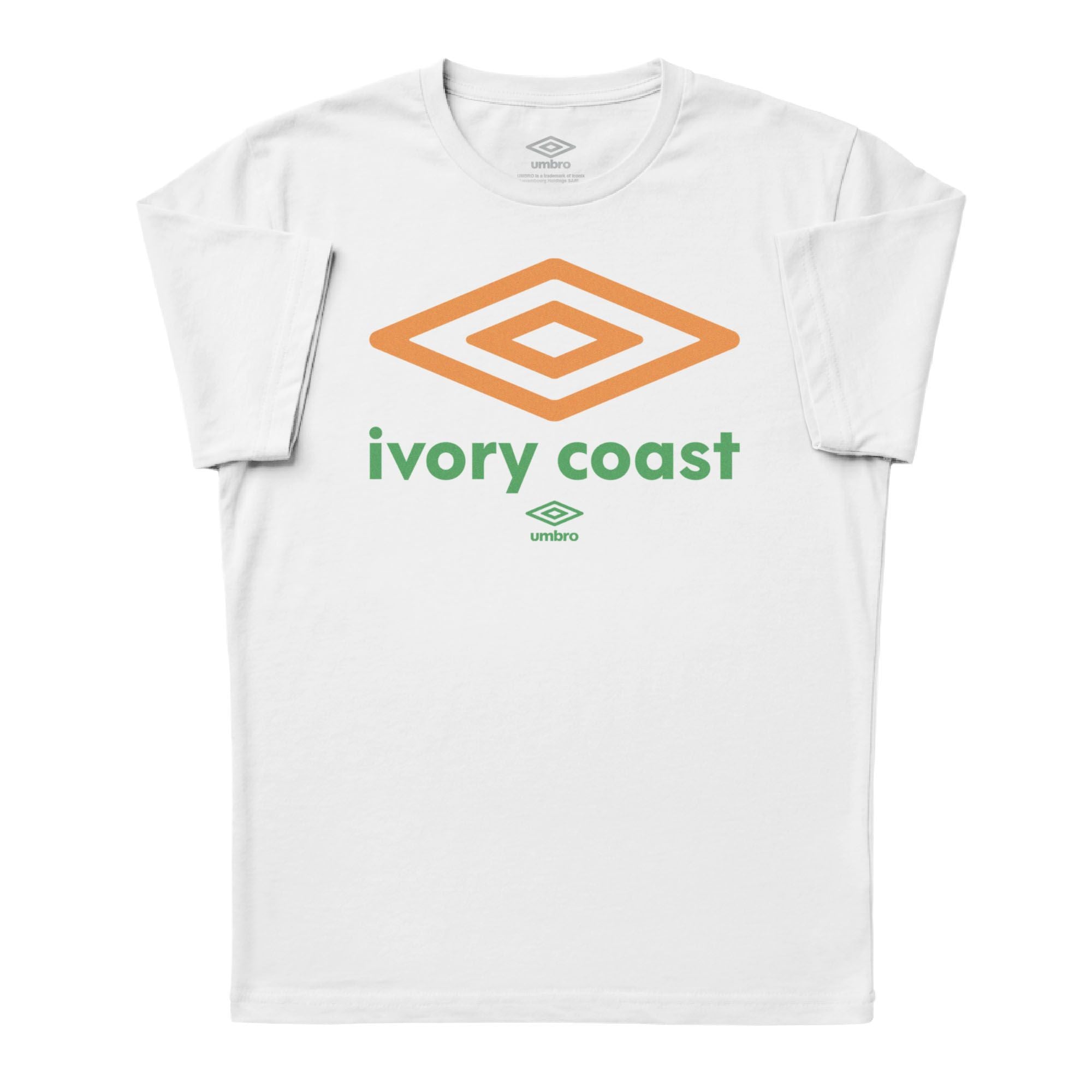 Umbro Adult Unisex Côte d'Ivoire Diamond Logo T-Shirt White