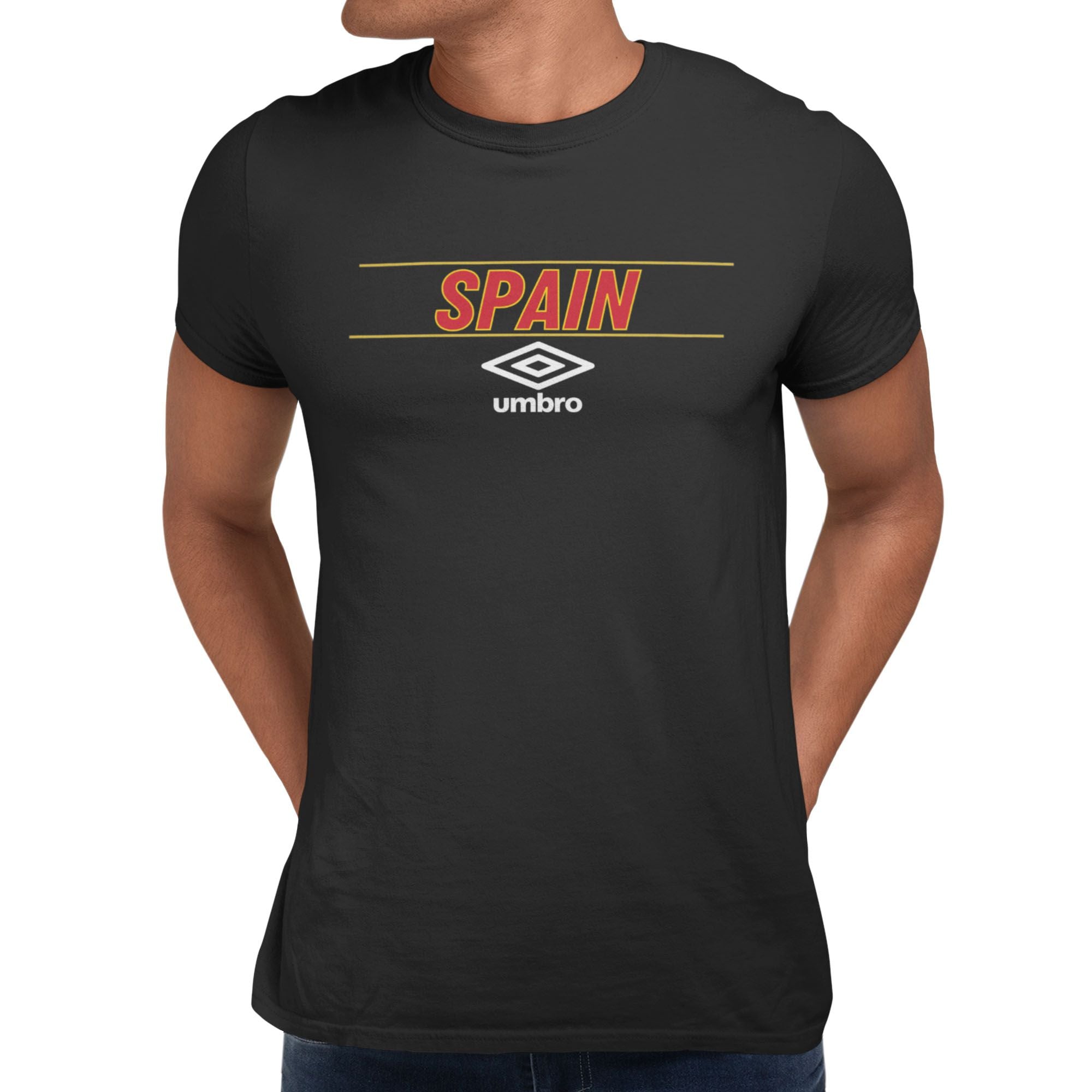 Umbro Adult Spain Global Soccer Front & Back T-Shirt Black