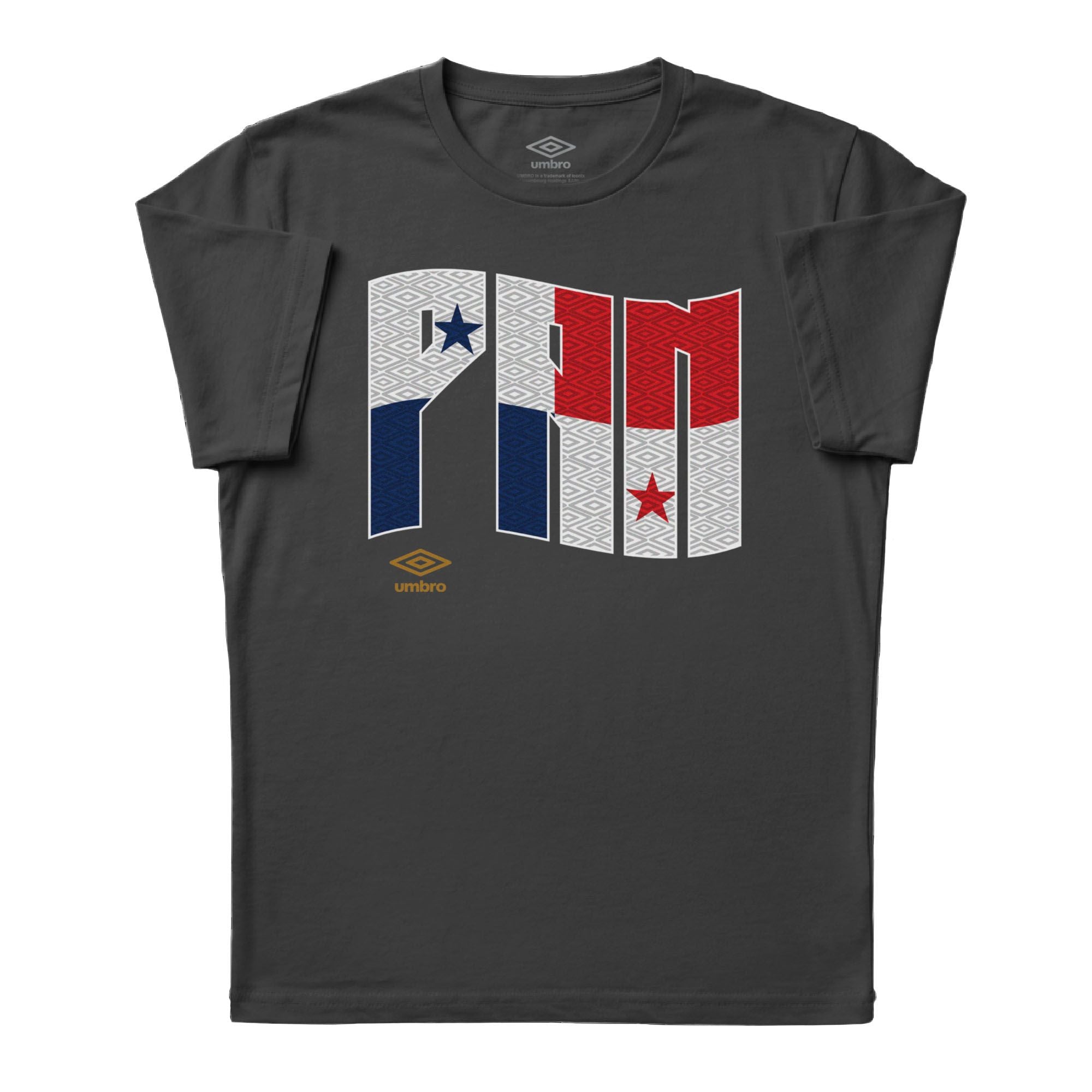 Umbro Adult Unisex Panama Wavy Logo T-Shirt Black