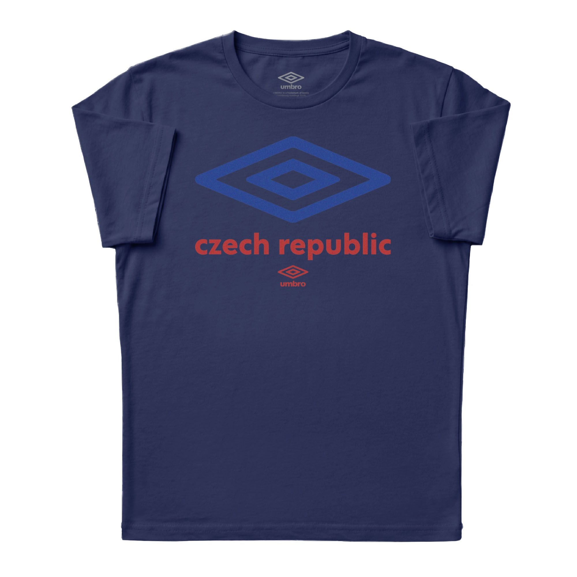 Umbro Czech Republic Diamond Logo T-Shirt Navy