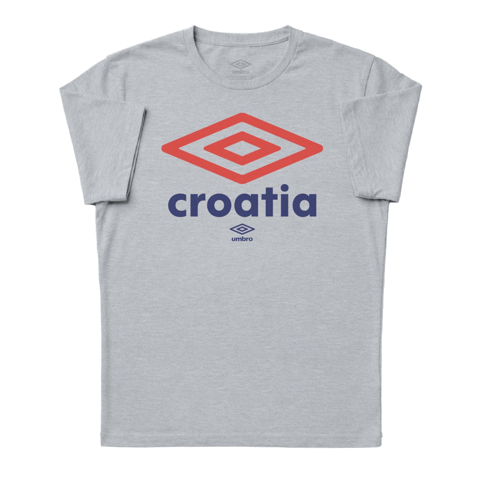 Umbro Adult Unisex Croatia Diamond Logo T-Shirt Sport Grey