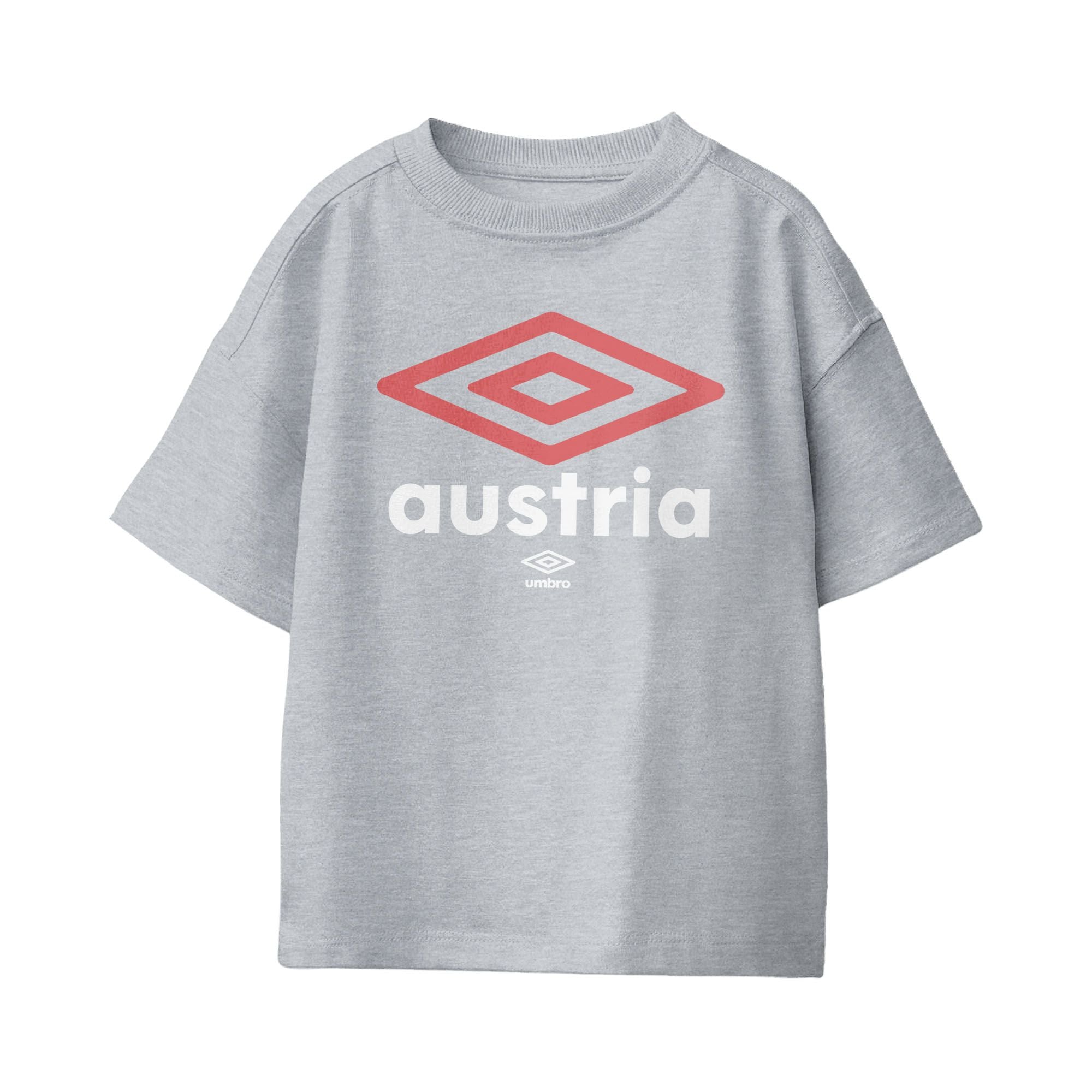 Umbro Kids Unisex Austria Diamond Logo T-Shirt Sport Grey