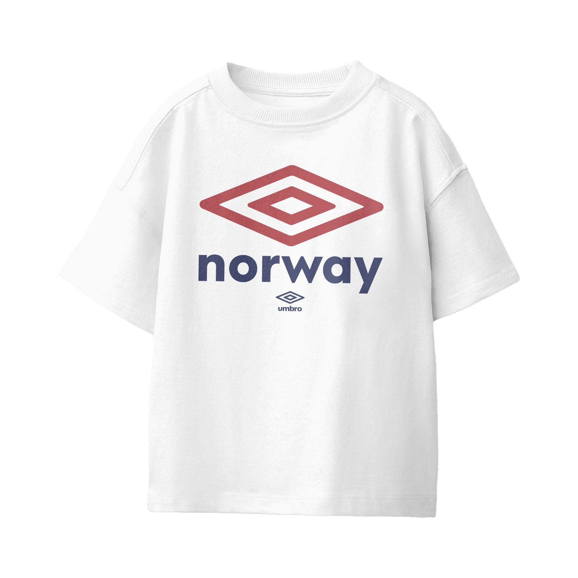 Umbro Kids Unisex Norway Diamond Logo T-Shirt White