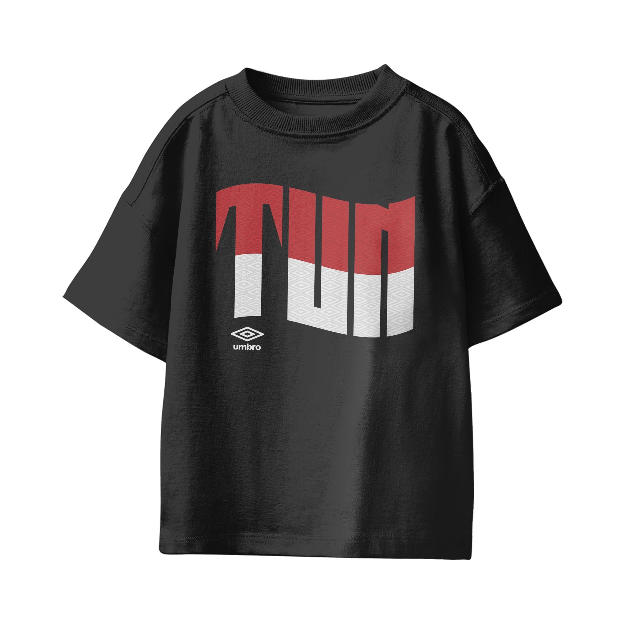 Umbro Kids Tunisia Wavy Logo T-Shirt Black