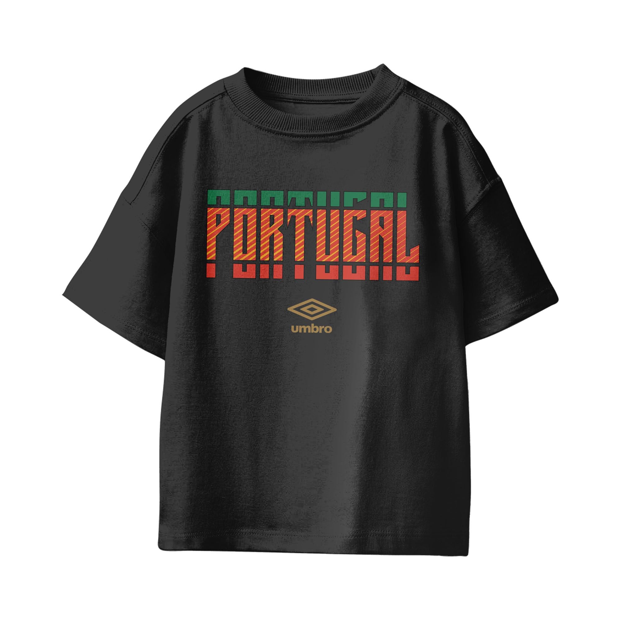 Umbro Portugal Stacked Soccer T-Shirt Black