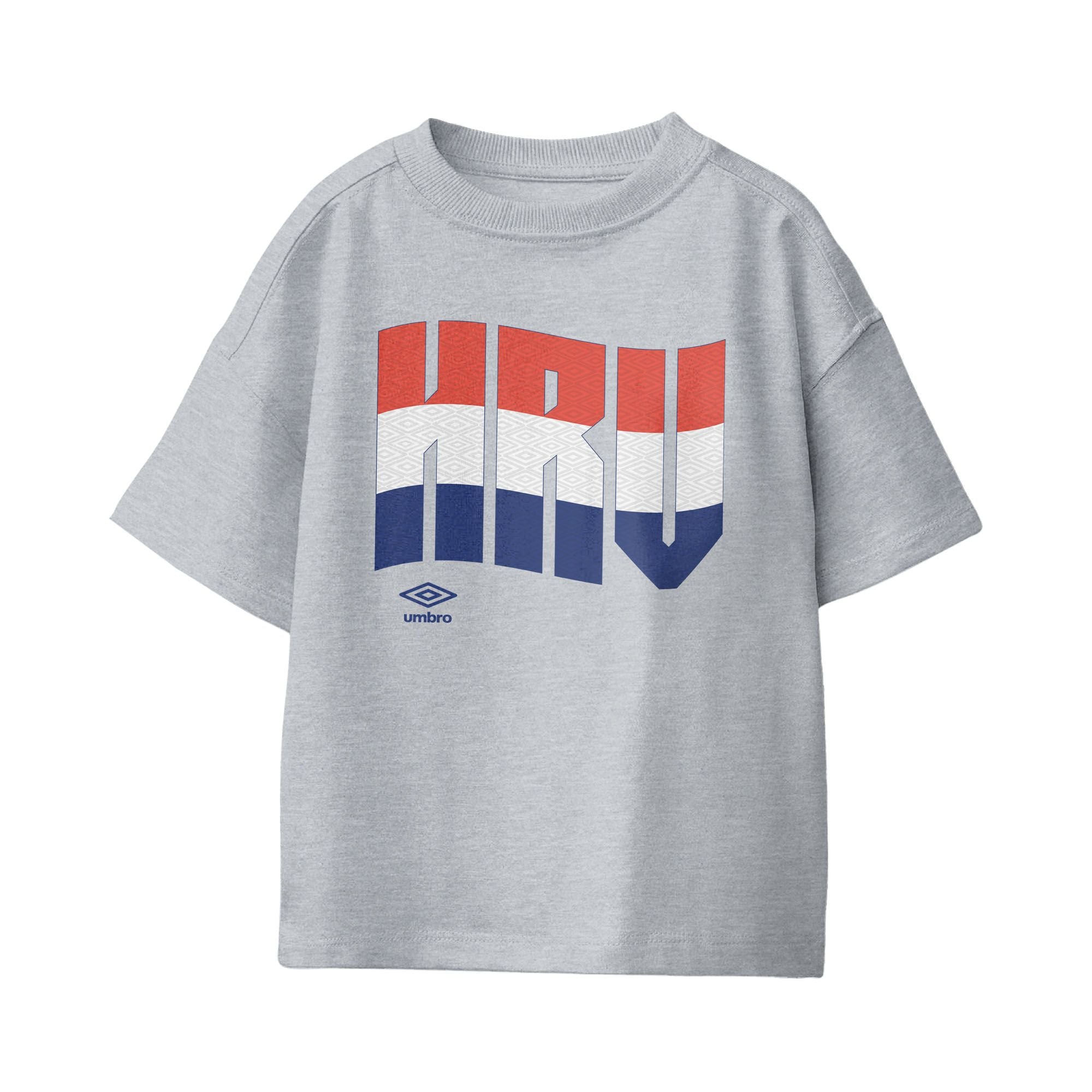 Umbro Kids Unisex Croatia Wavy Logo T-Shirt Sport Grey