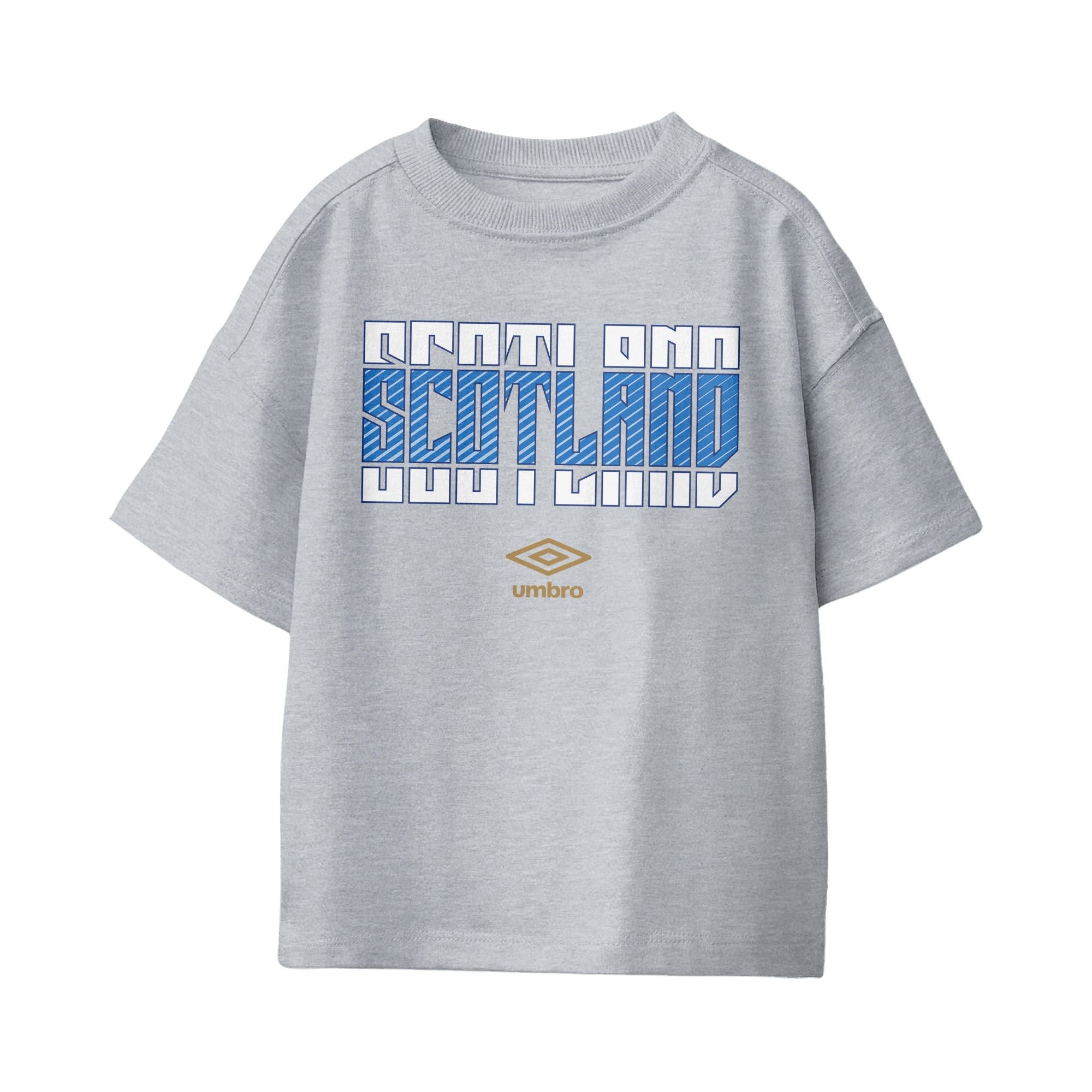 Umbro Kids Unisex Scotland Stacked Soccer T-Shirt Sport Grey