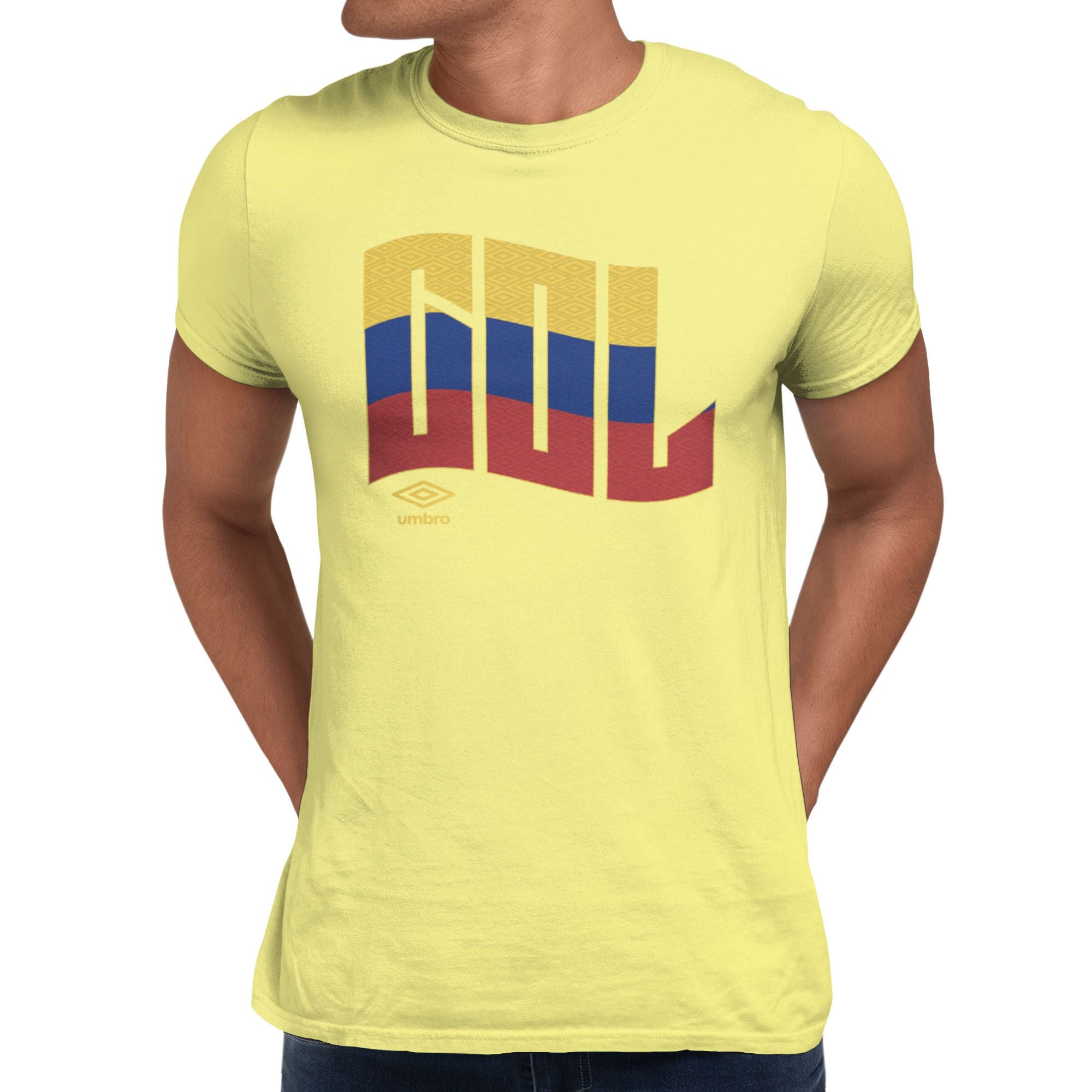 Umbro Colombia Wavy Logo T-Shirt Corn Silk