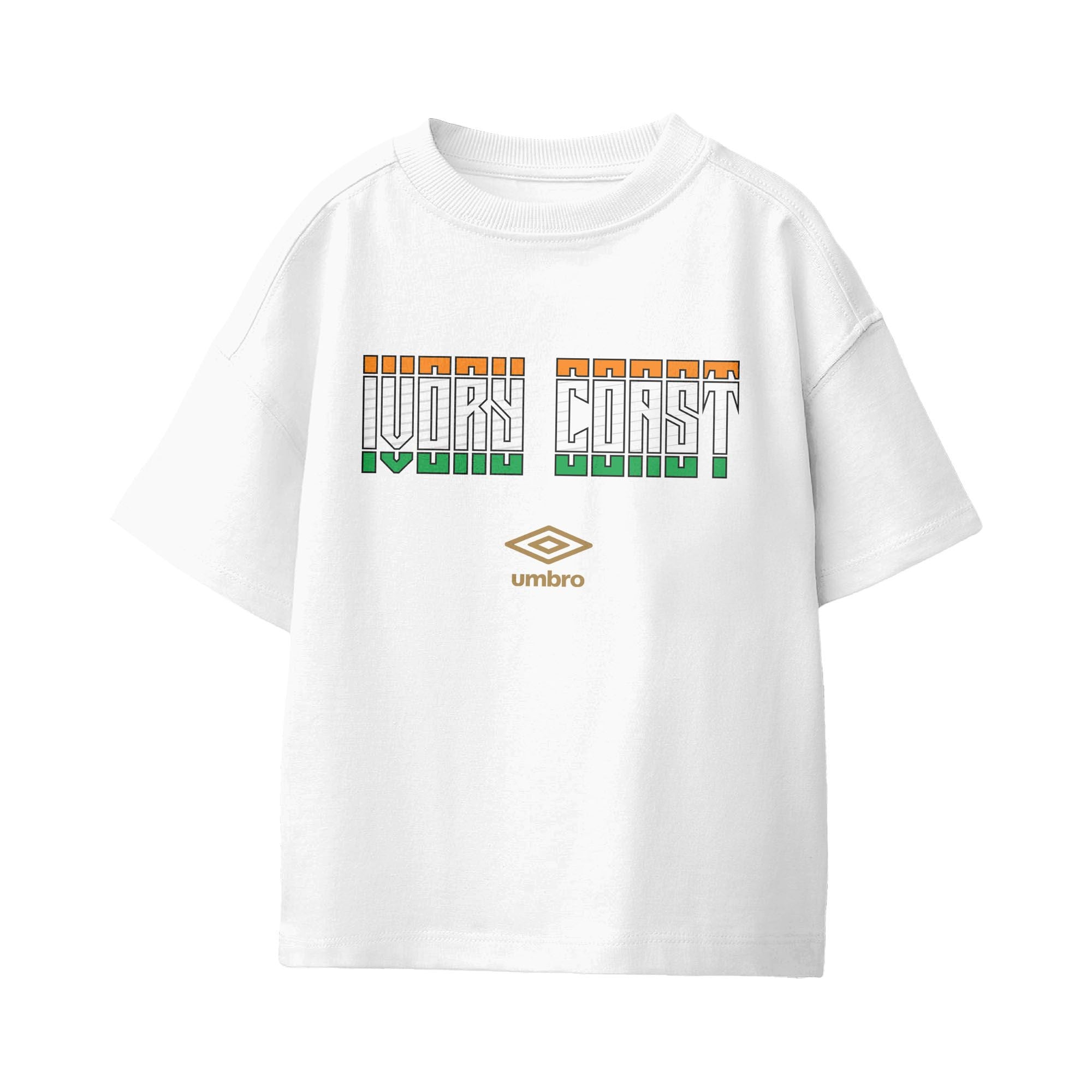 Umbro Côte d'Ivoire Stacked Soccer T-Shirt White