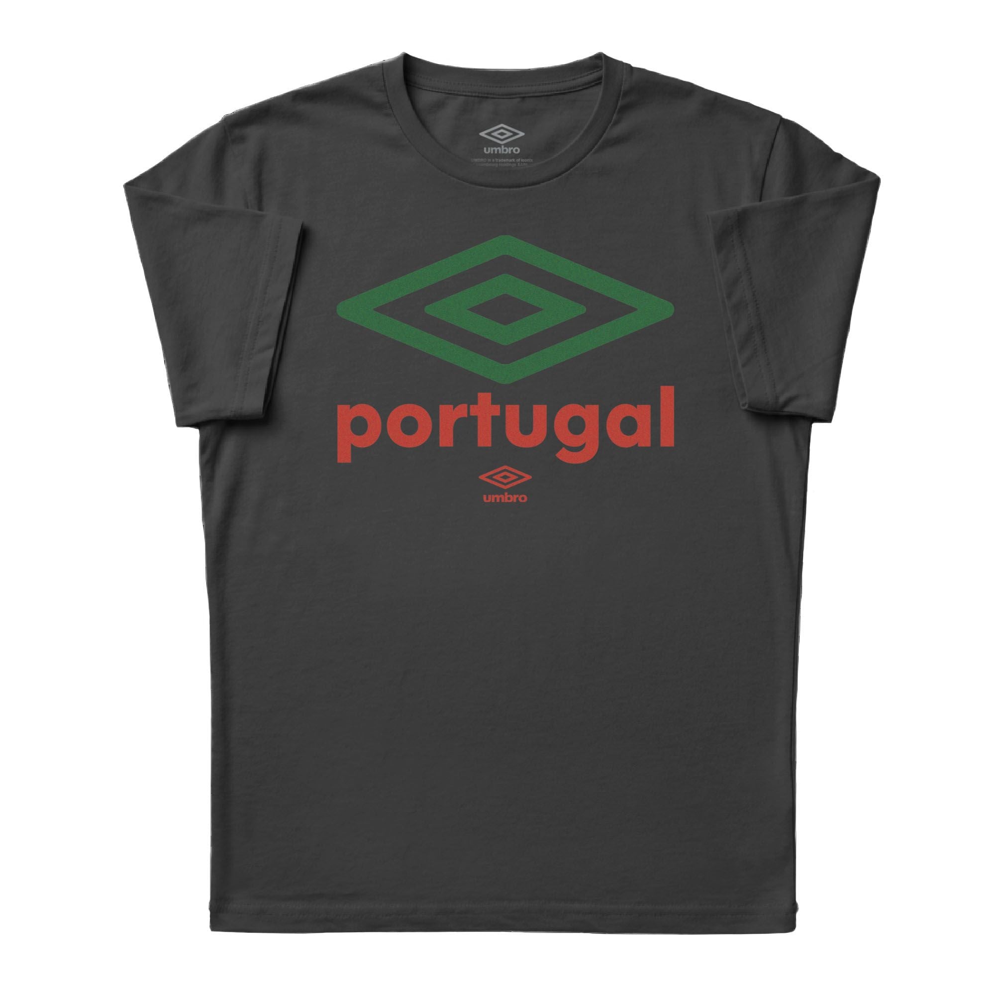 Umbro Adult Unisex Portugal Diamond Logo T-Shirt Black
