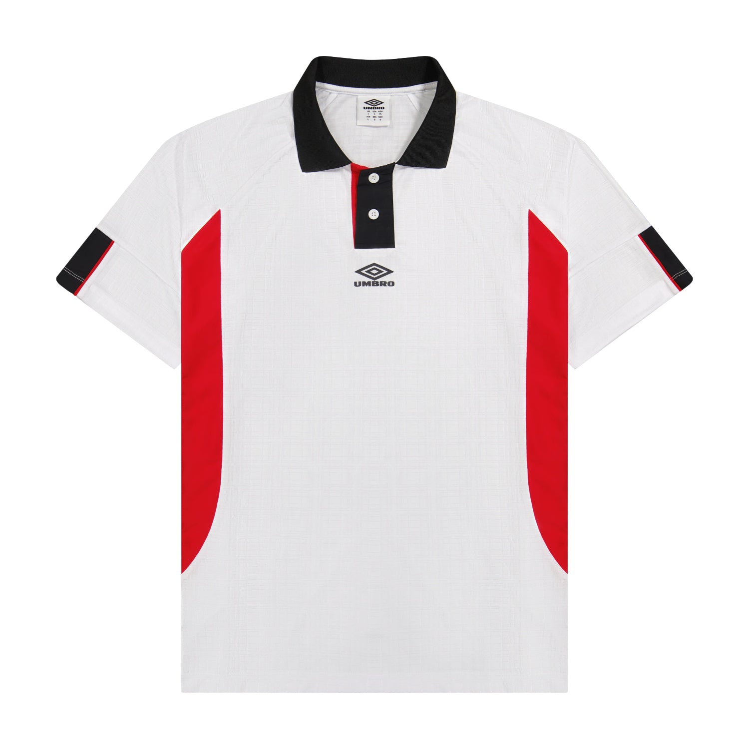 Collared white retro soccer jersey in relaxed fit - Shop soccer shirts mens by Umbro