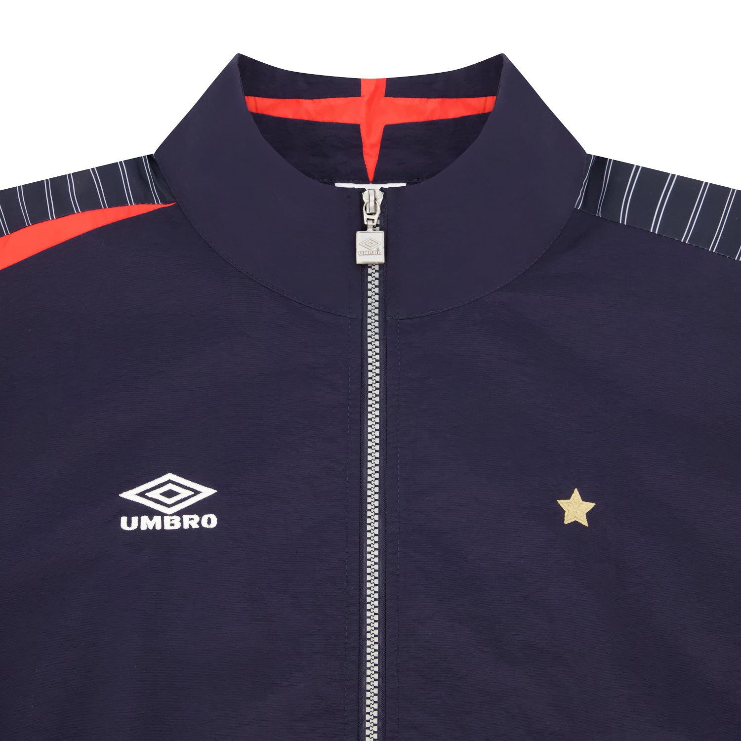 Men's relaxed-fit navy blue track jacket with dropped sleeves - Shop unisex nylon track jackets by Umbro
