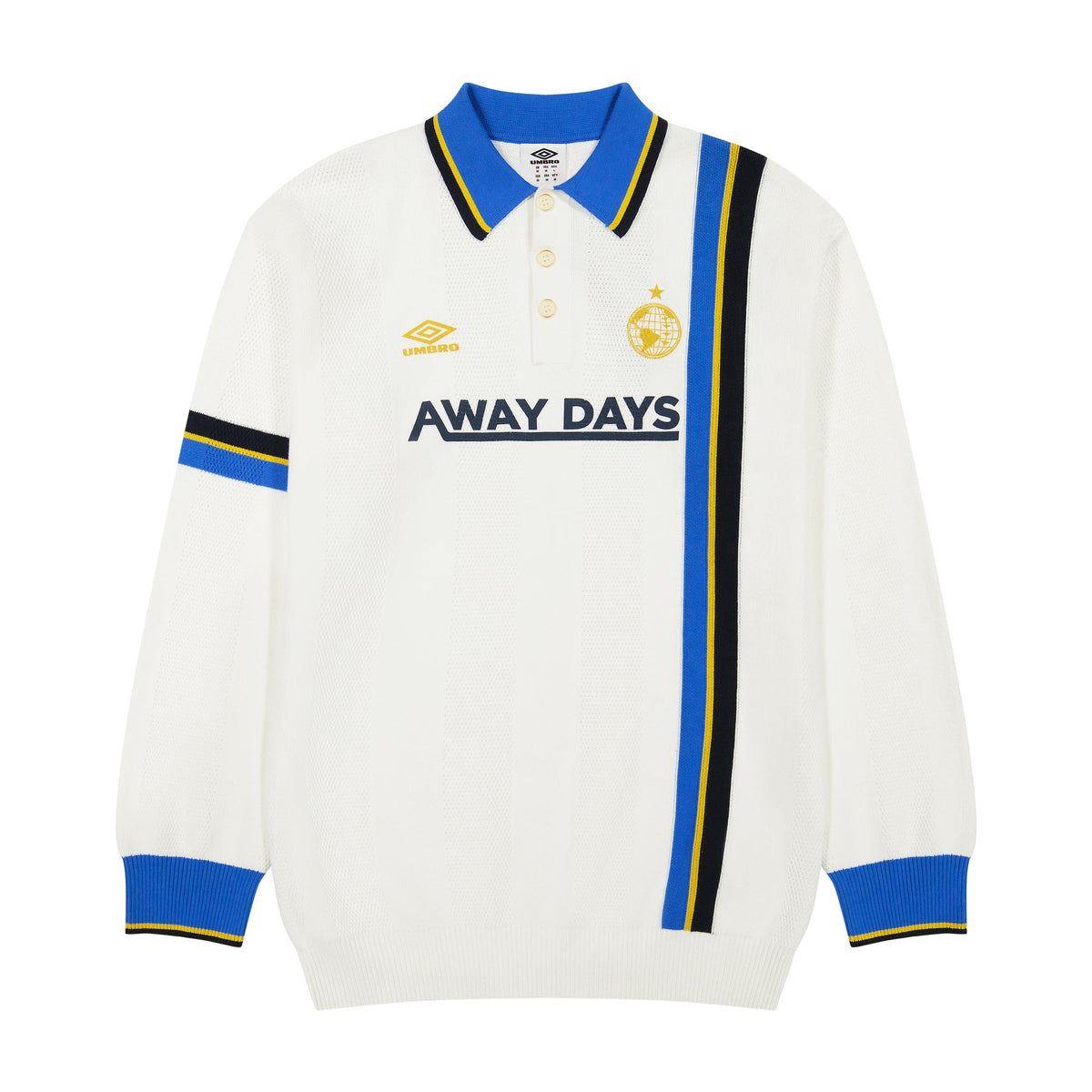 Umbro Men's Long Sleeve Knit Polo Shirt