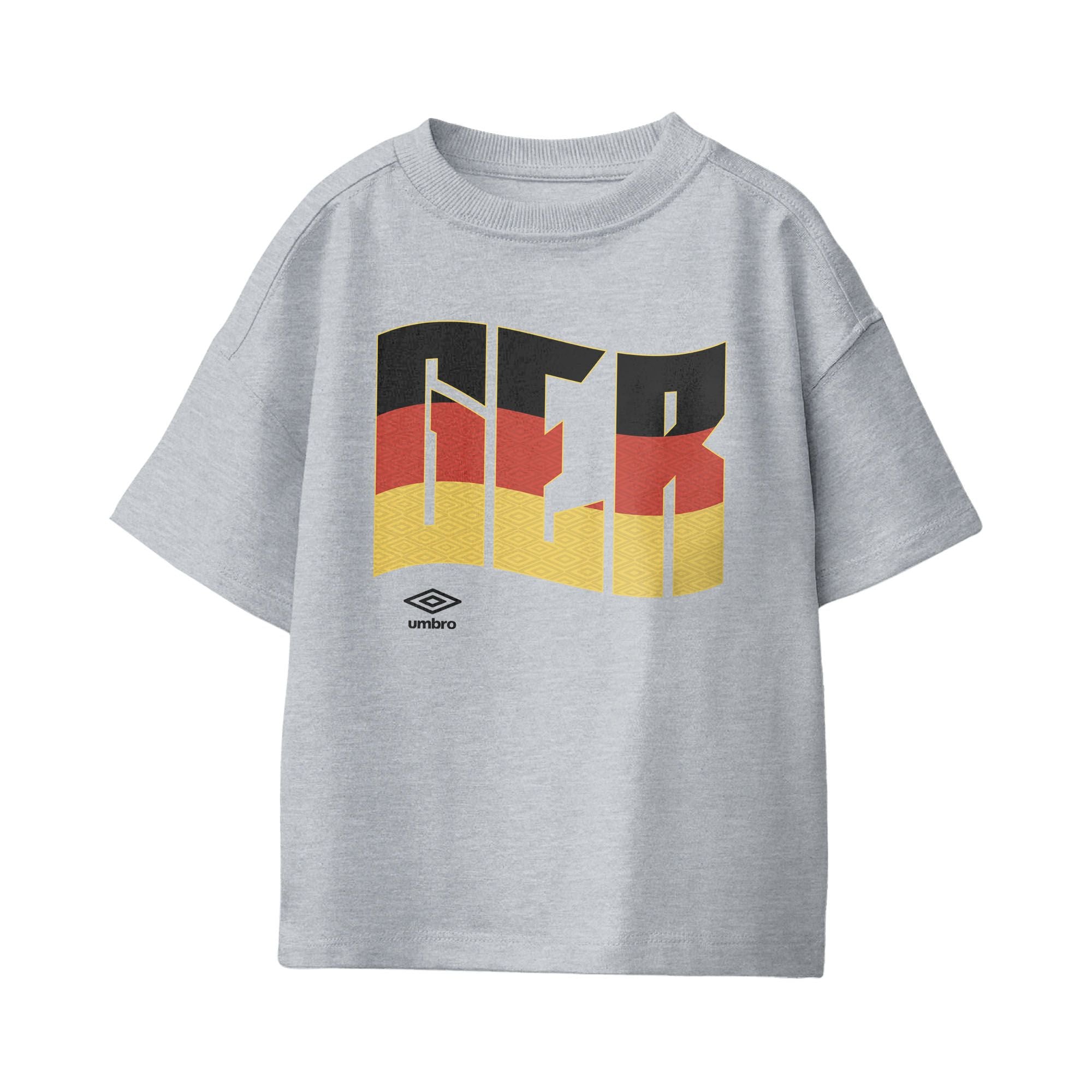 Umbro Kids Unisex Germany Wavy Logo T-Shirt Sport Grey