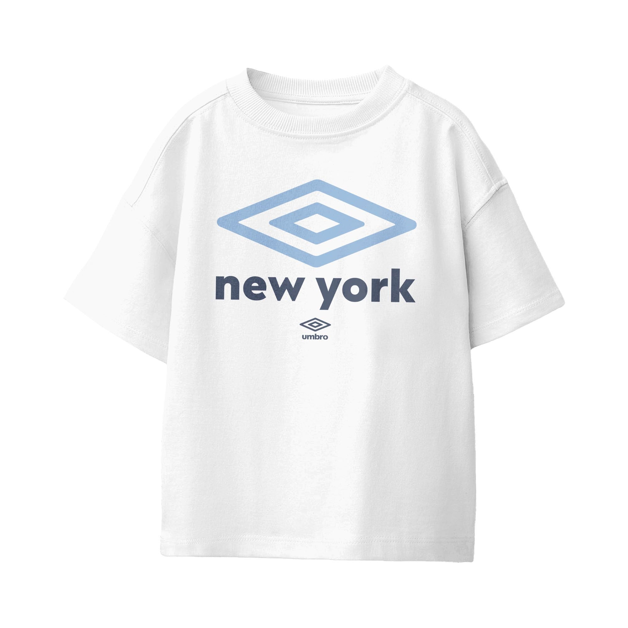 Umbro Kids Unisex New York City Diamond Logo T-Shirt White