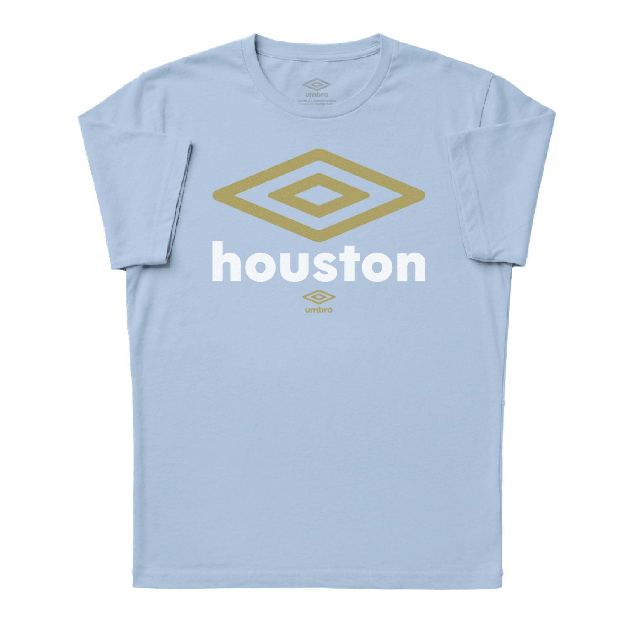 Umbro Houston City Diamond Logo T-Shirt Light Blue