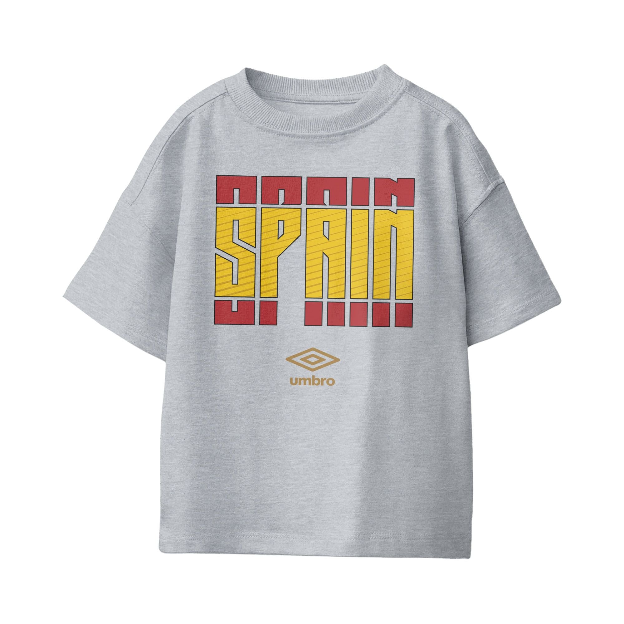 Umbro Kids Unisex Spain Stacked Soccer T-Shirt Sport Grey