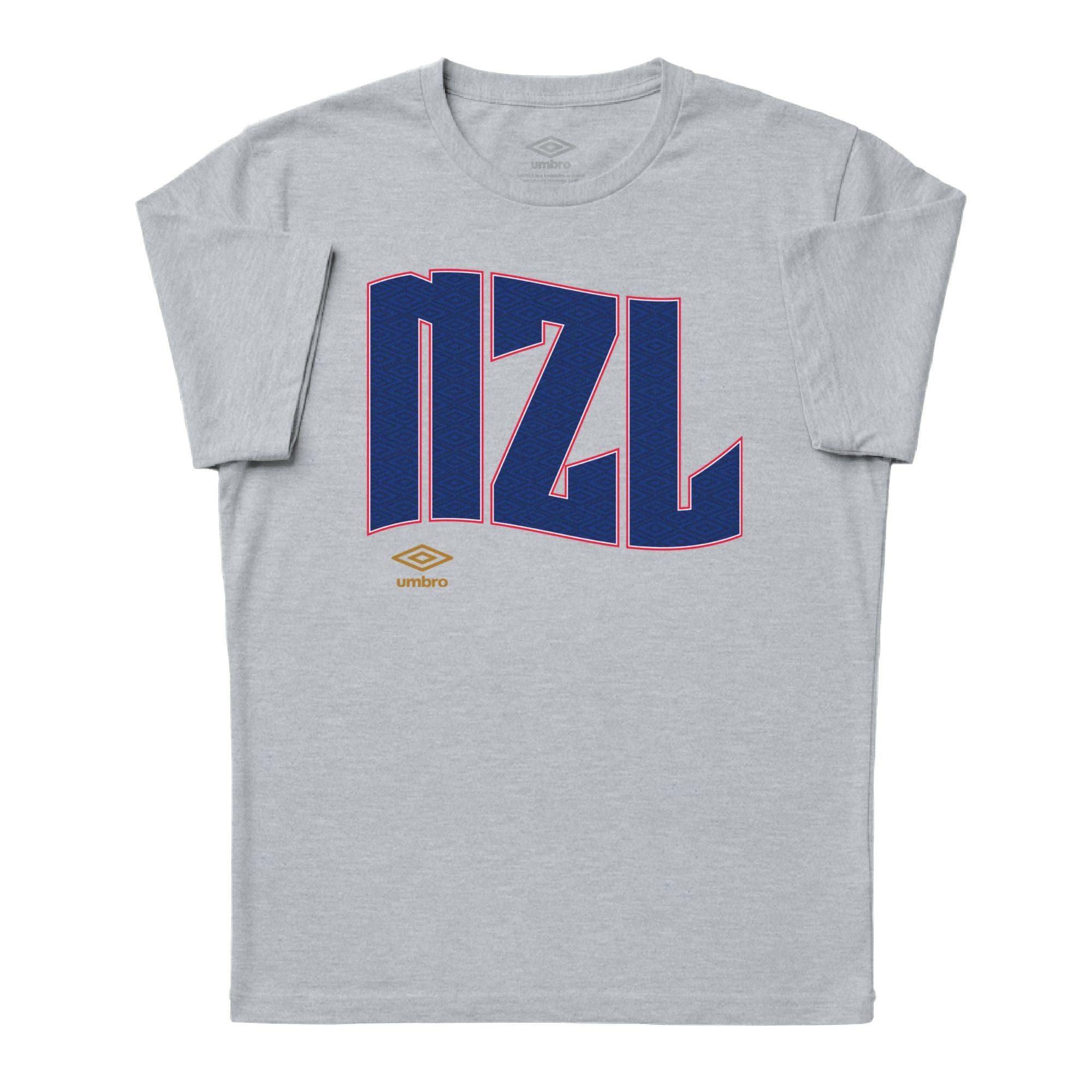 Umbro Adult Unisex New Zealand Wavy Logo T-Shirt Sport Grey