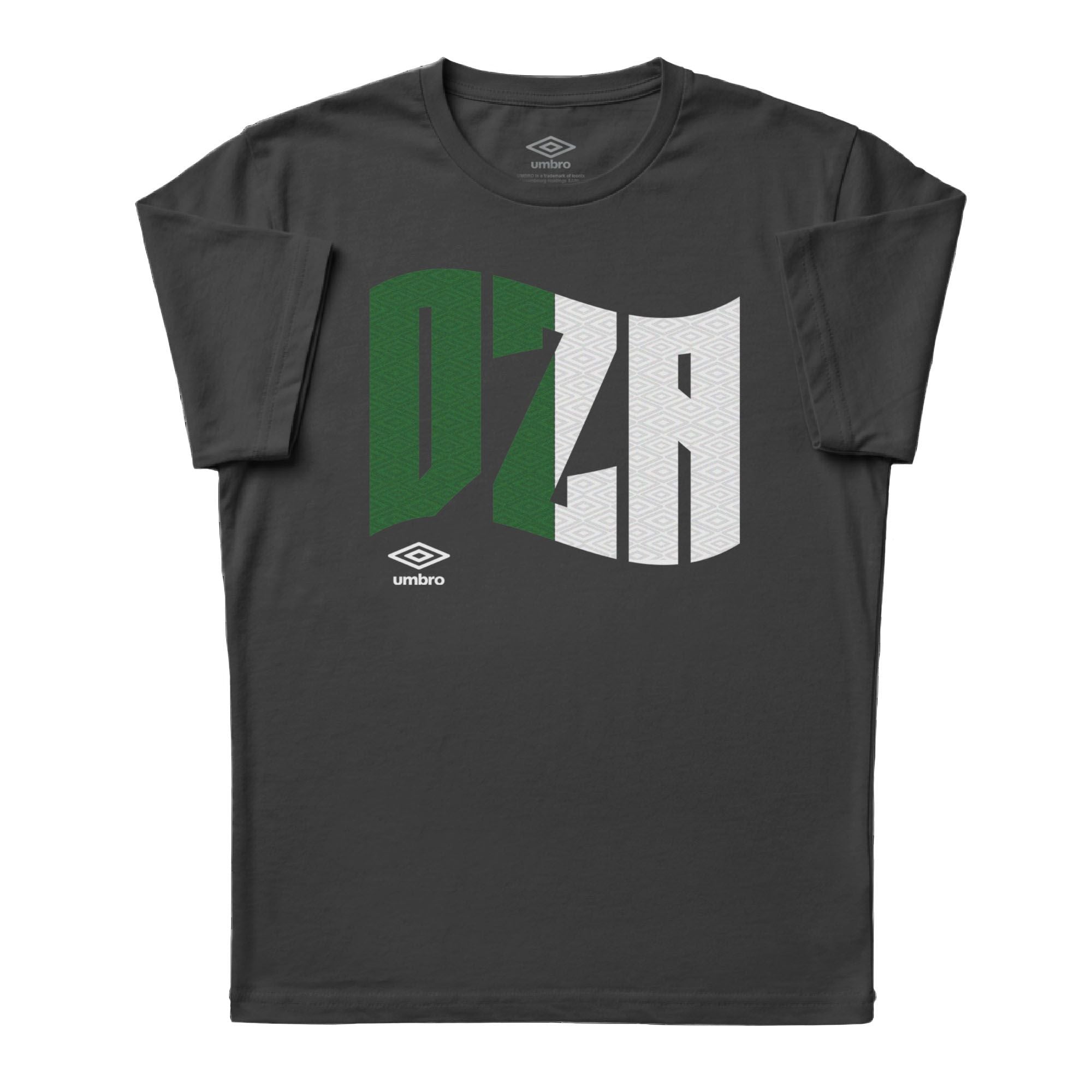 Umbro Adult Unisex Algeria Wavy Logo T-Shirt Black