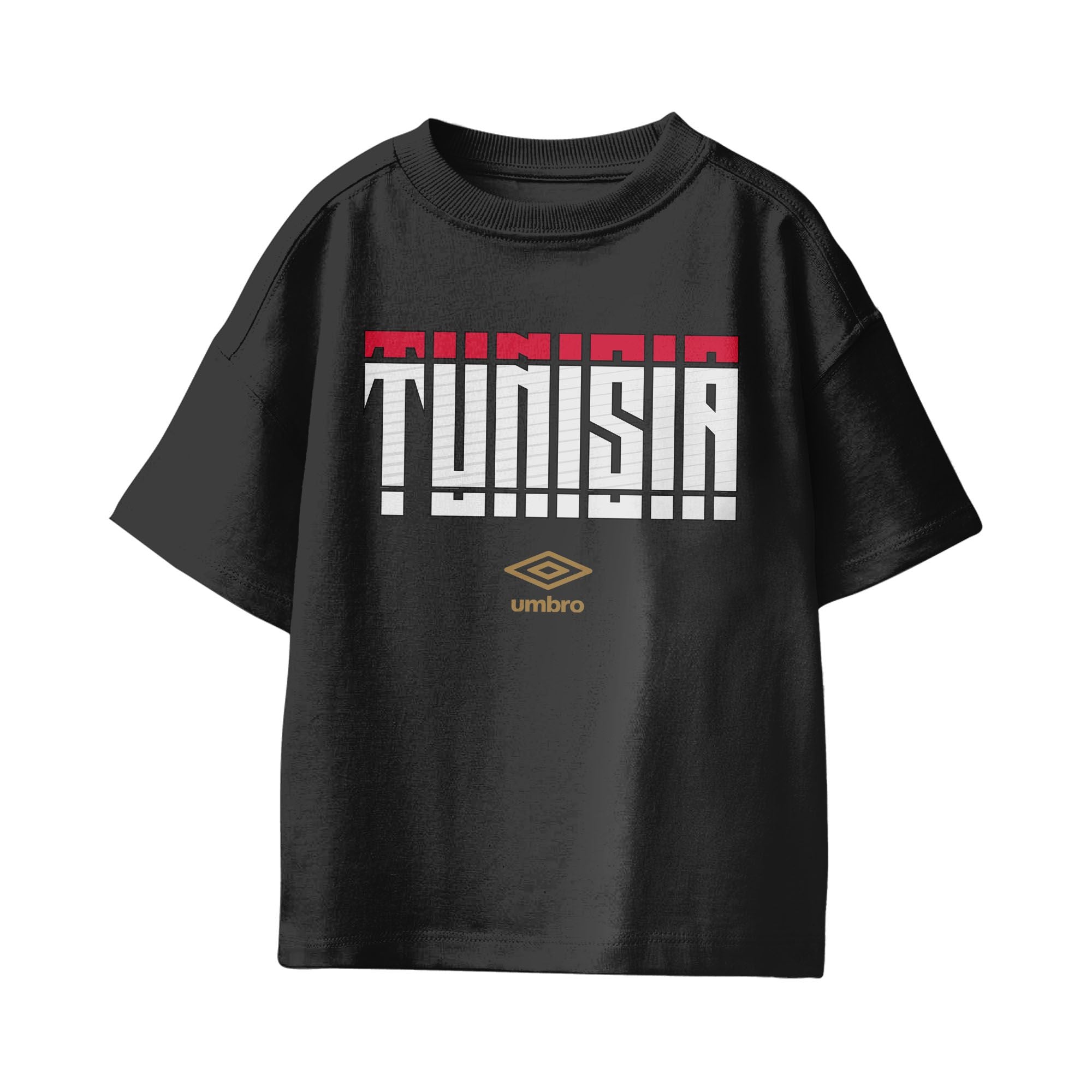 Umbro Tunisia Stacked Soccer T-Shirt Black