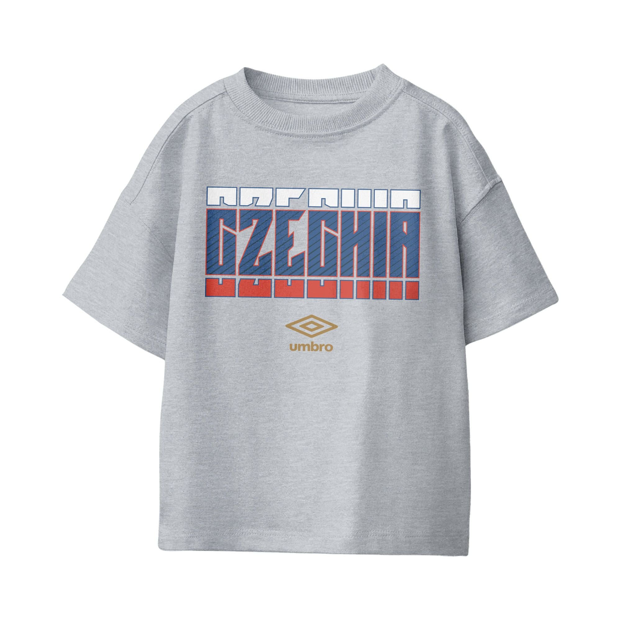 Umbro Czech Republic Stacked Soccer T-Shirt Sport Grey