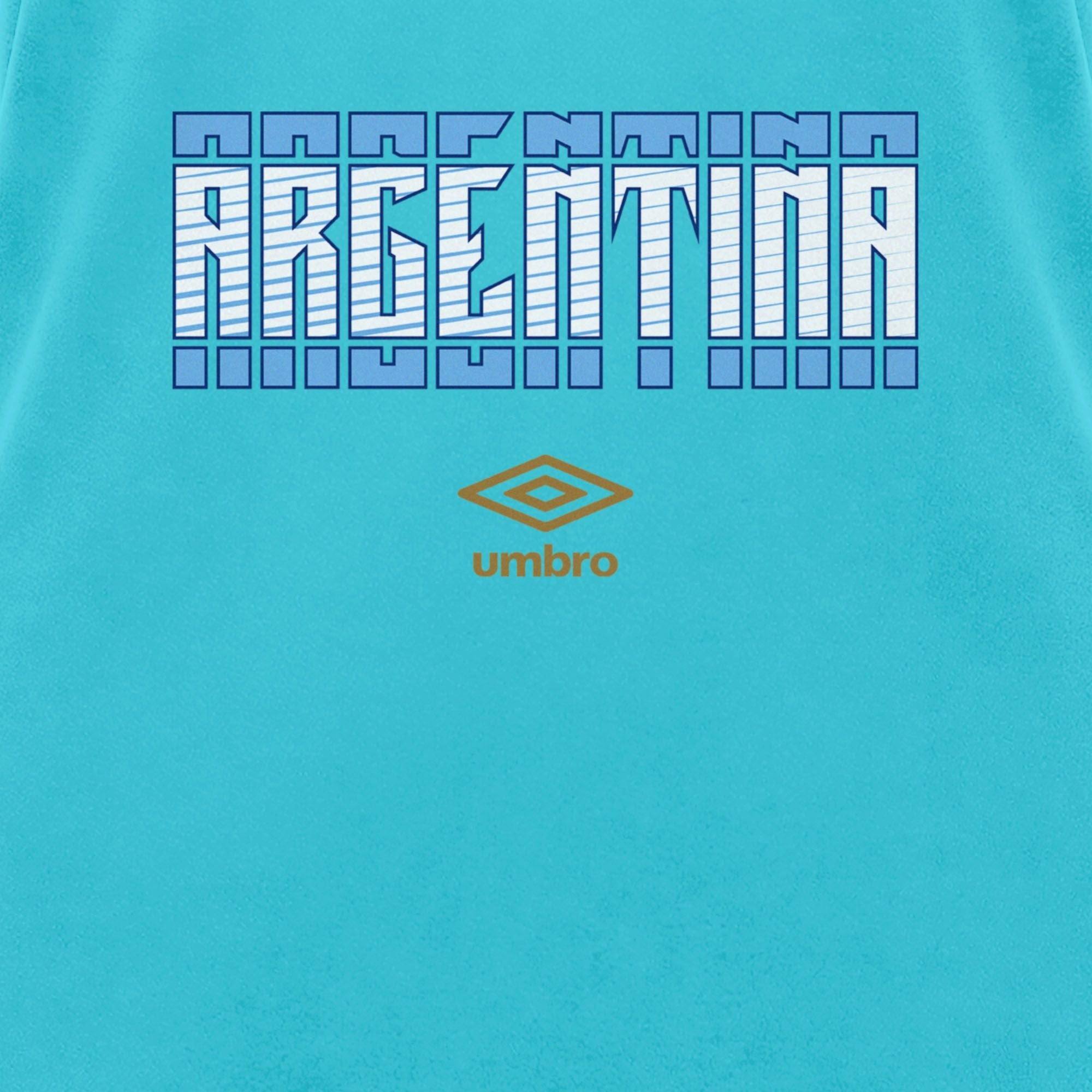 Umbro Argentina Stacked Soccer Tank Tahiti Blue